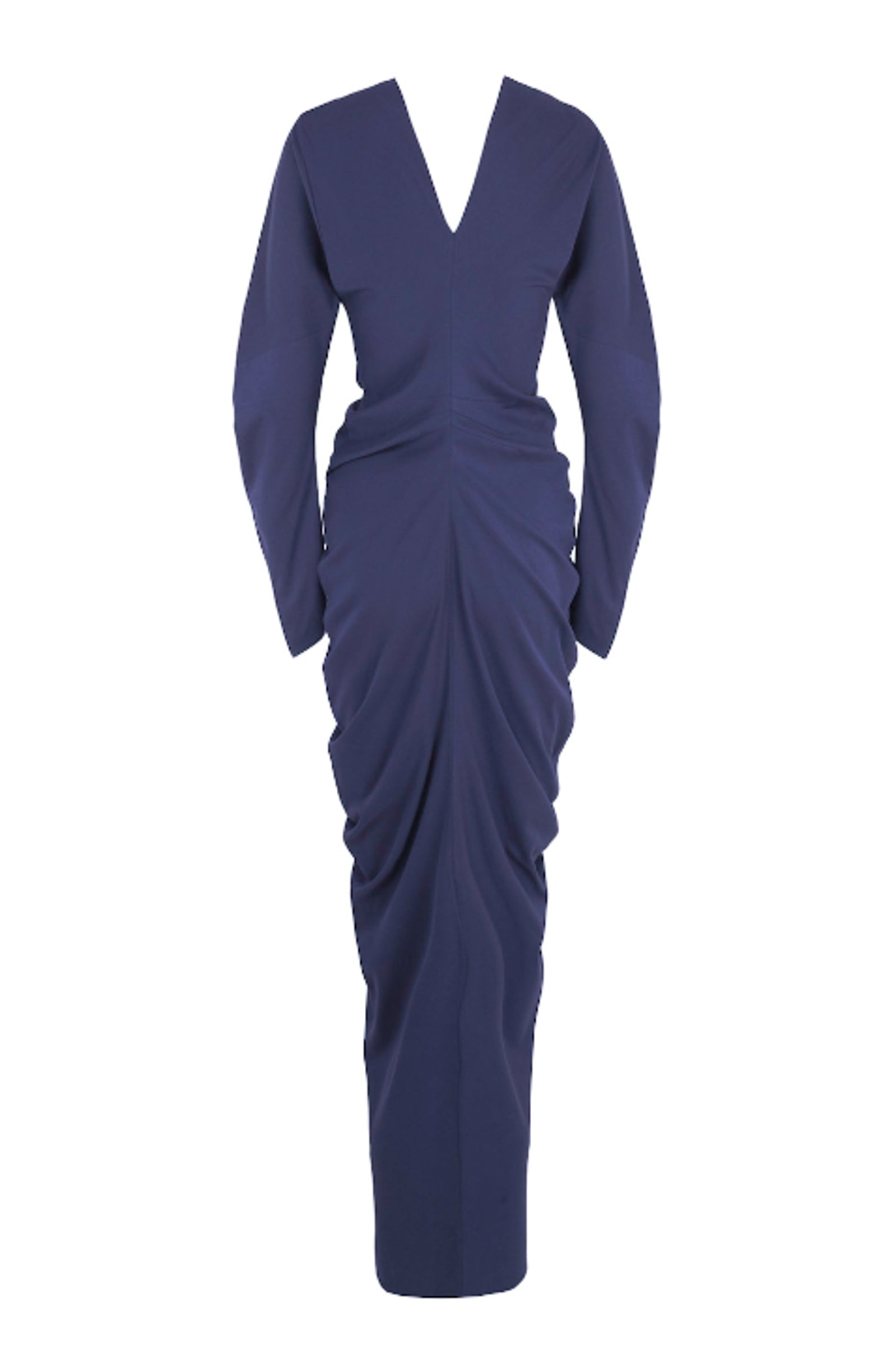 Cortana Kaz vestido largo en seda eclipse azul