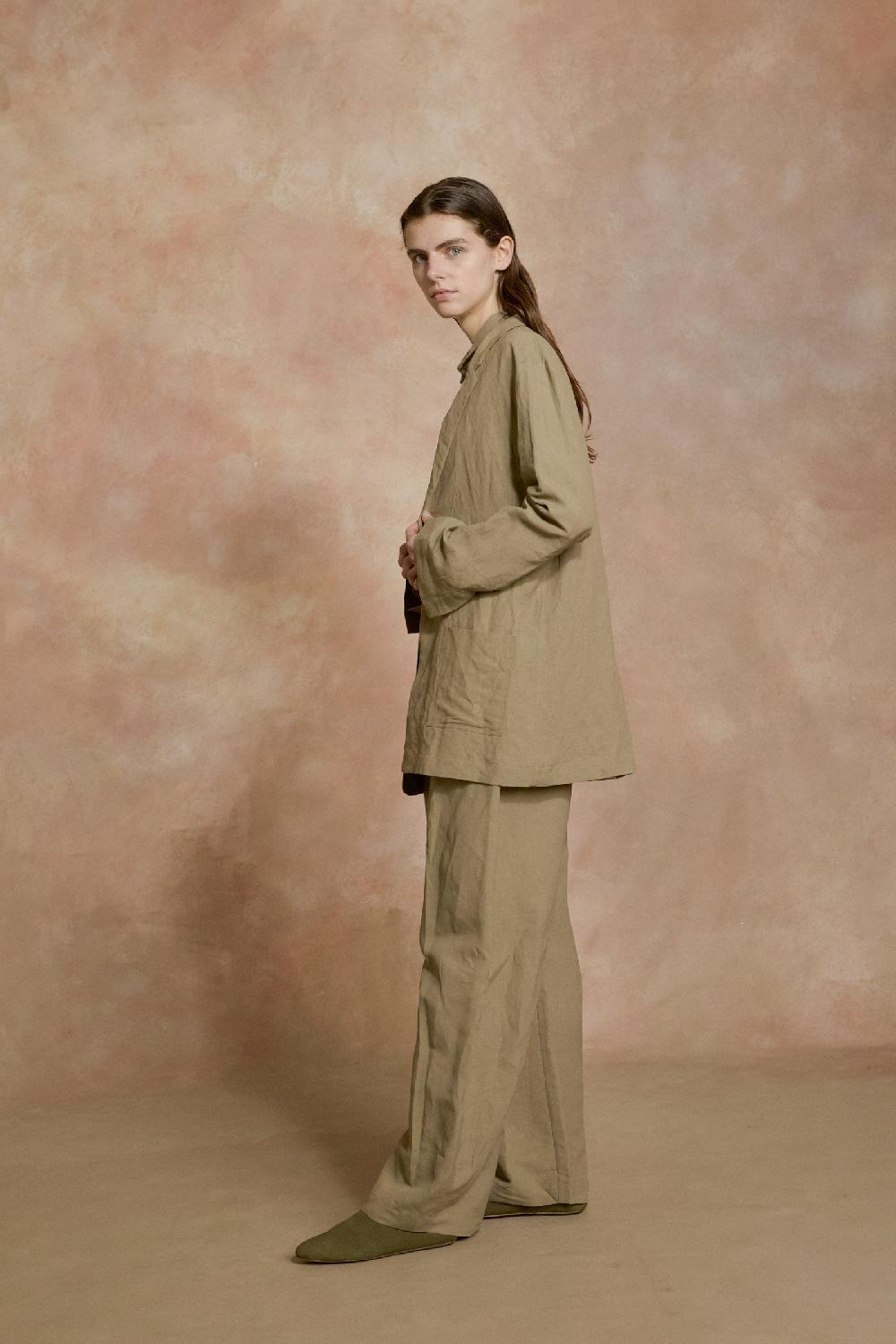 Cortana Kibal Babucha Mujer De Ante Verde Oscuro