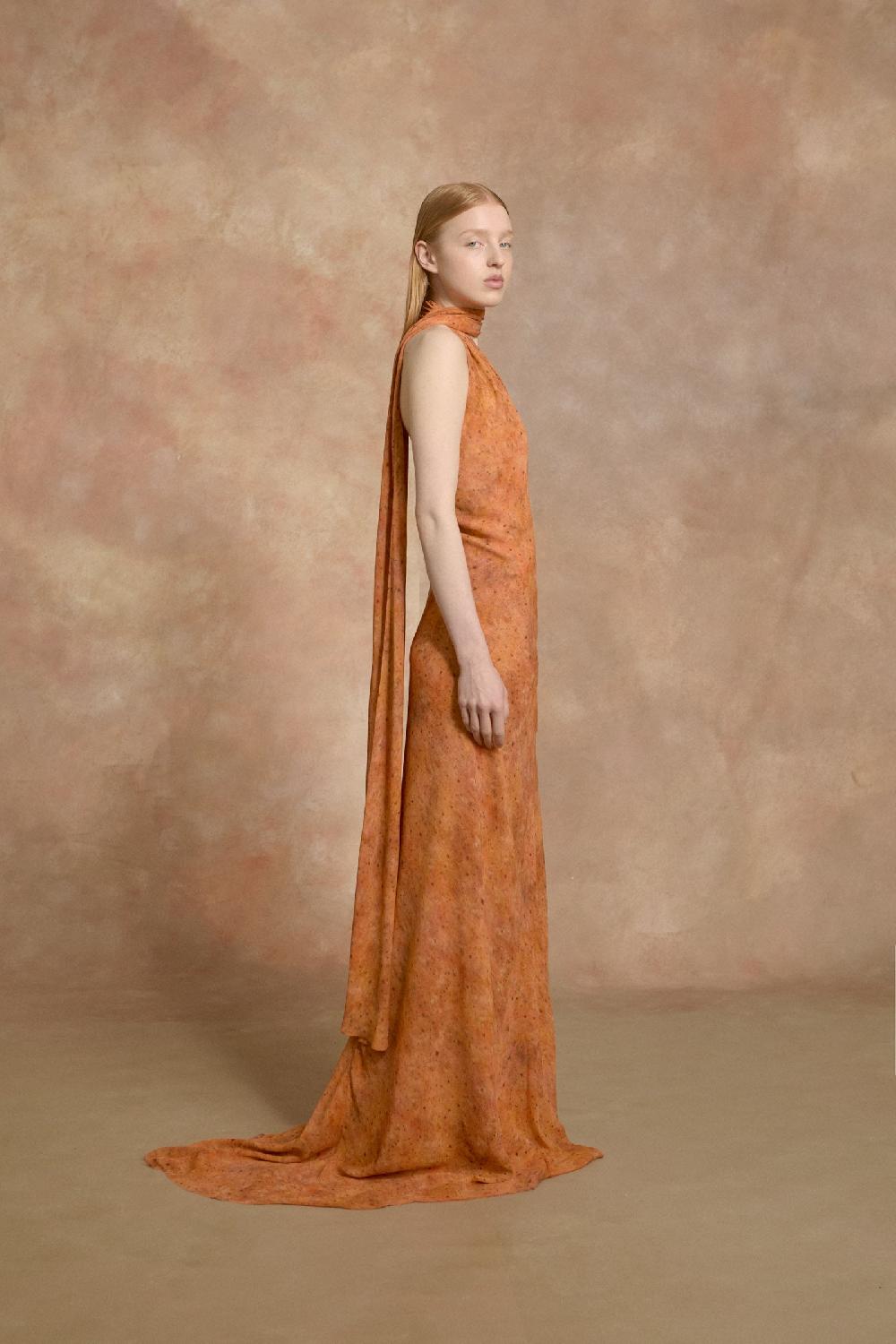 Cortana Lara Vestido Largo Sora Print