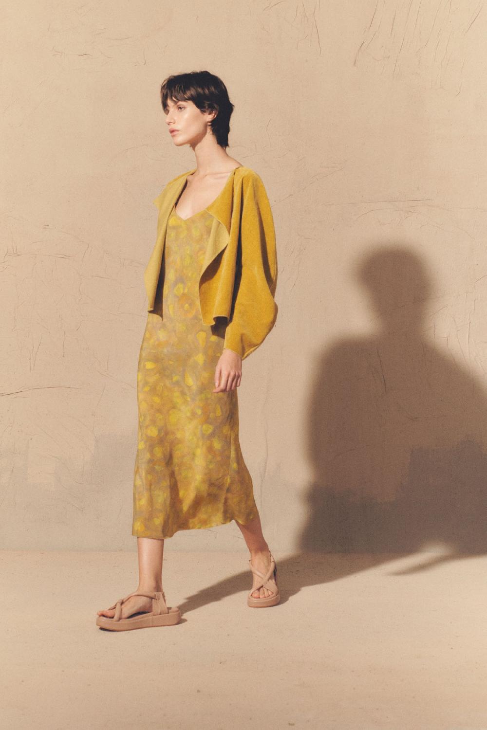 Cortana Leandra Chaqueta En Terciopelo Dorado