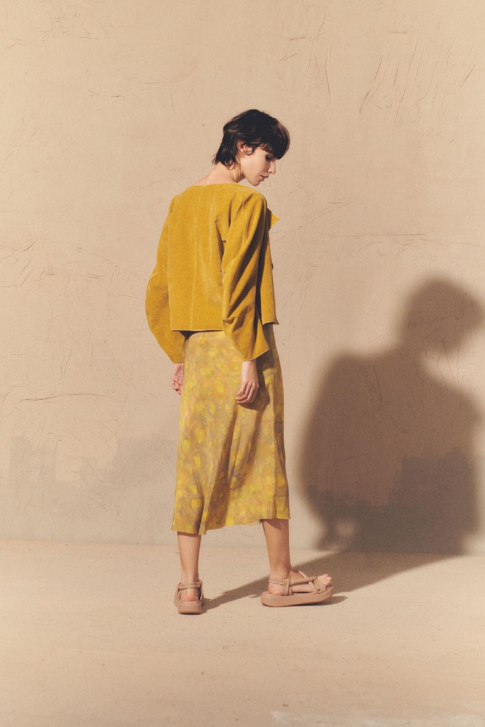 Cortana Leandra Chaqueta En Terciopelo Dorado