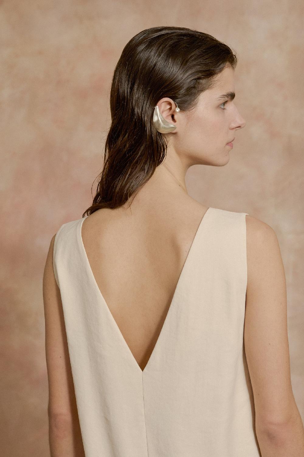 Cortana Leuksna Pendiente Earcuff En Plata