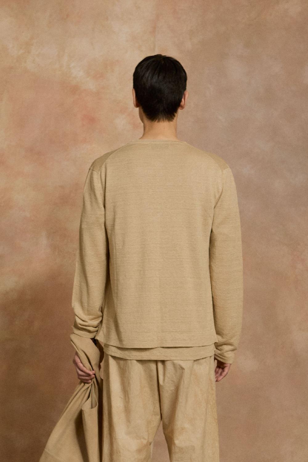 Cortana Lian Cardigan De Punto De Lino Beige