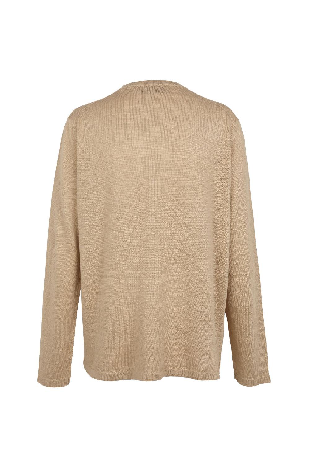 Cortana Lian Cardigan De Punto De Lino Beige