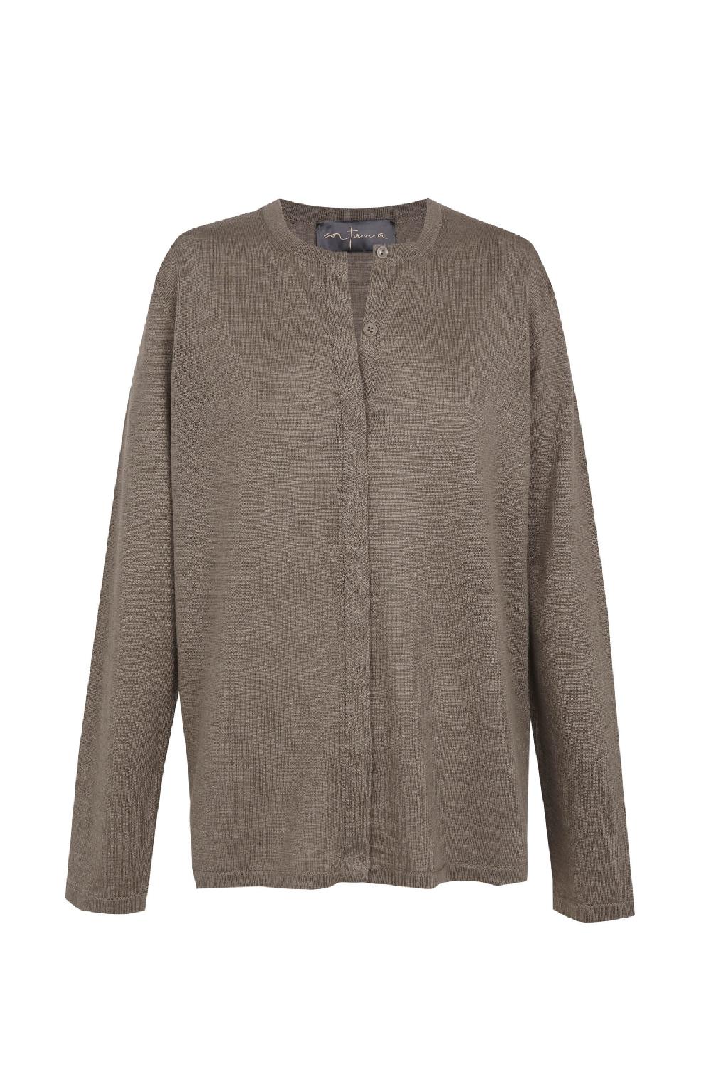 Cortana Lian cardigan de punto de lino vison