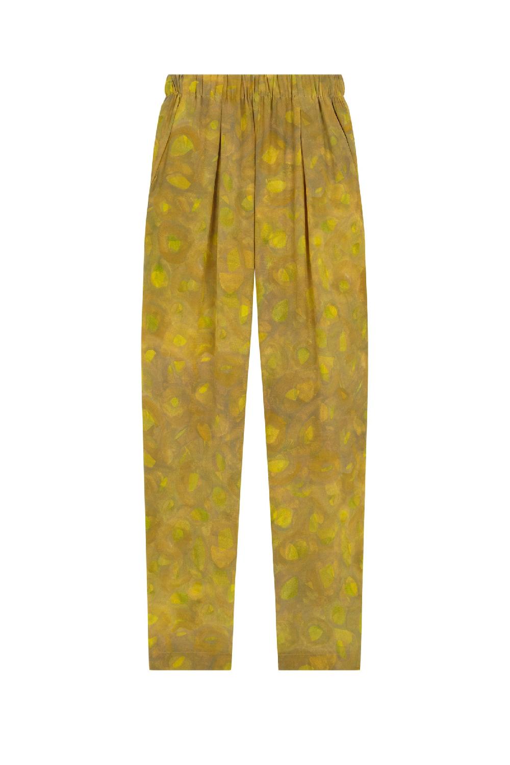 Cortana Lili pantalón en seda lima print