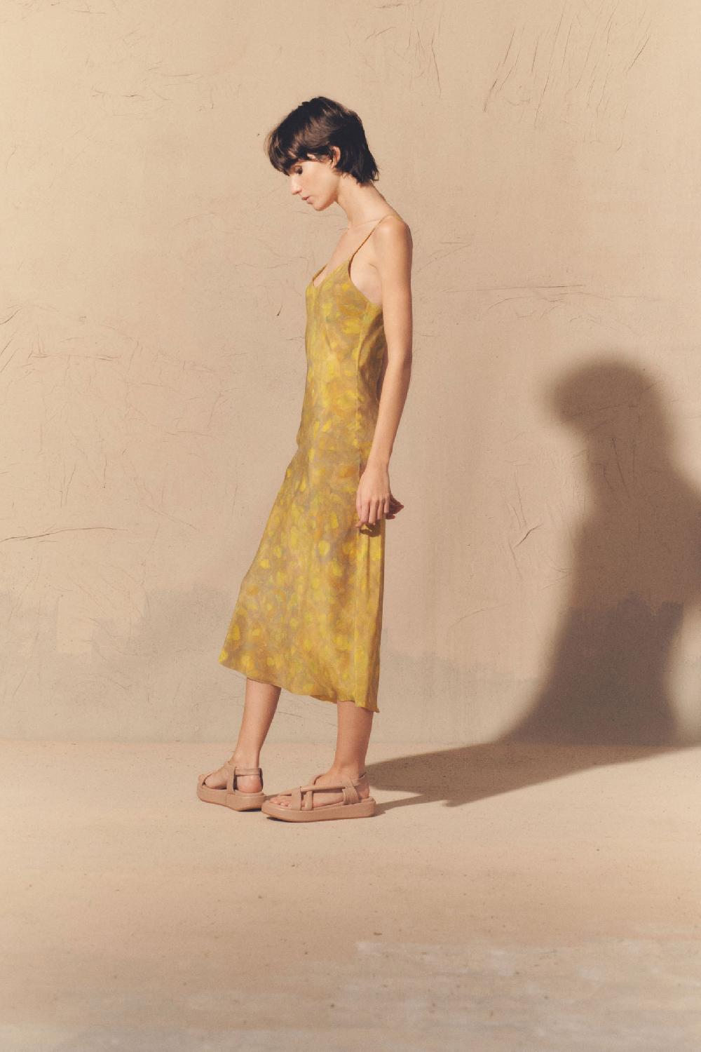 Cortana Lili Vestido En Seda Lima Print