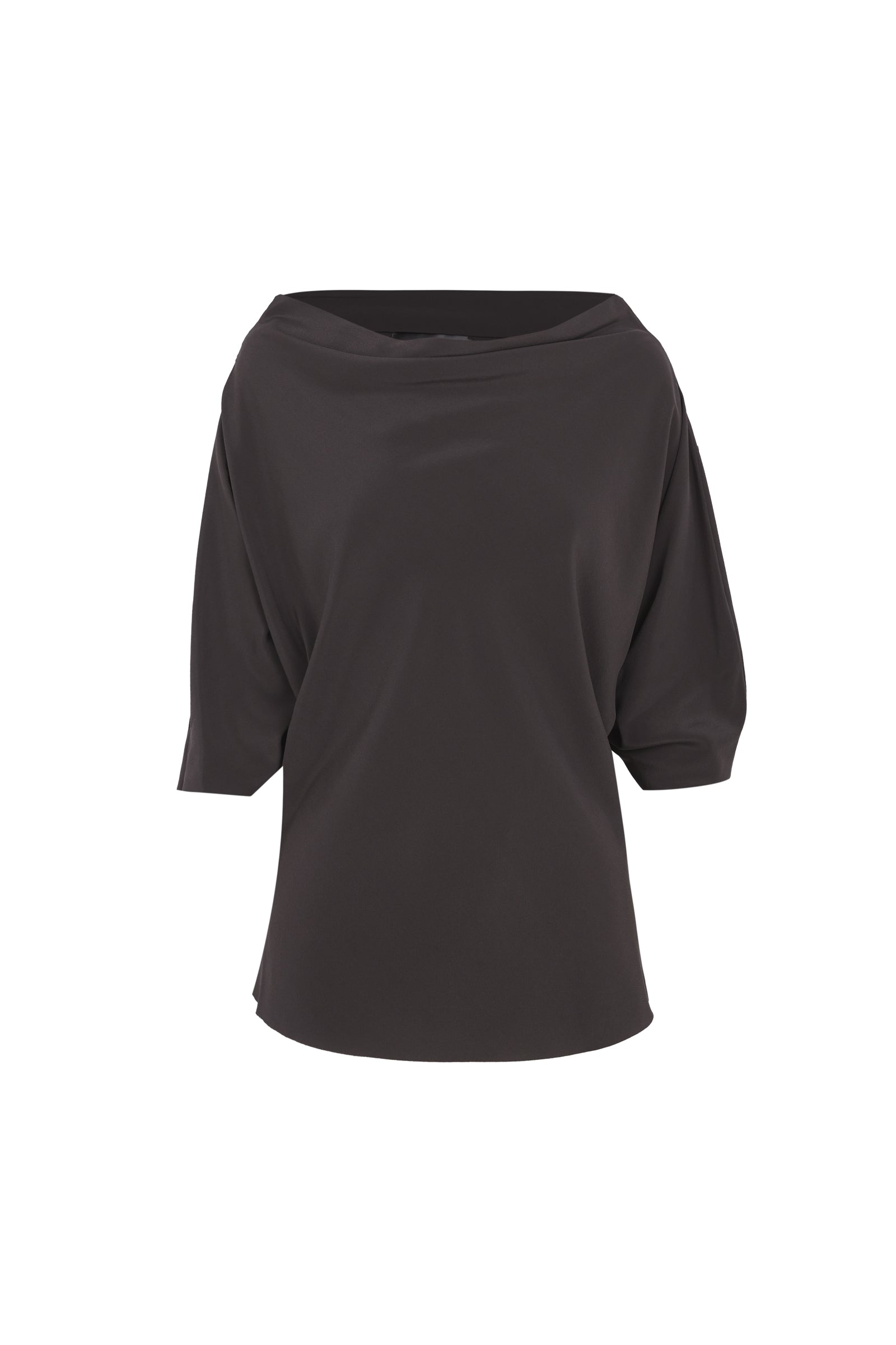 Cortana Liv blusa de seda stretch grafito