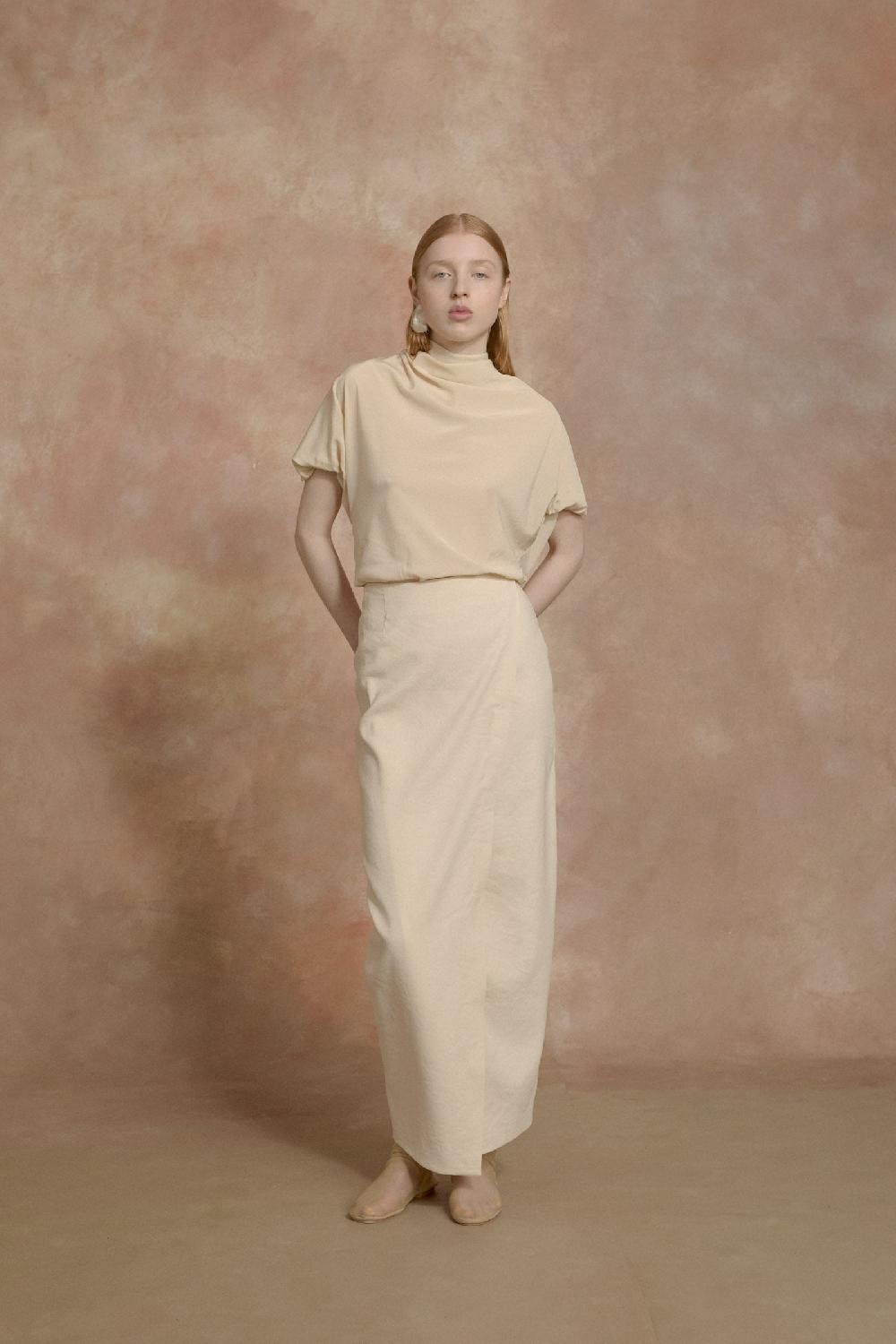 Cortana Liv Blusa De Seda Stretch Marfil