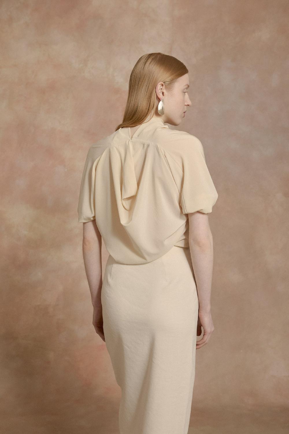 Cortana Liv Blusa De Seda Stretch Marfil