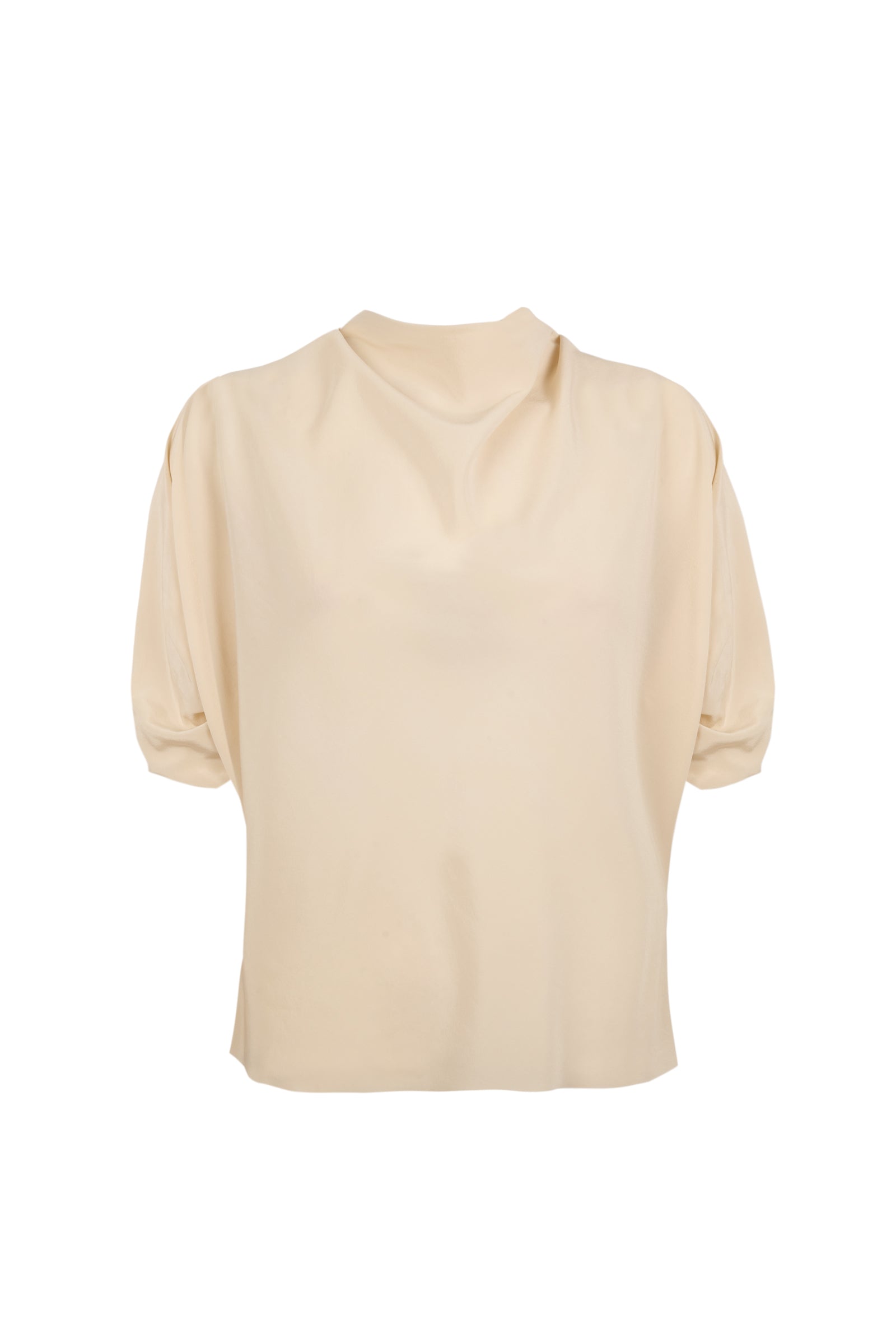 Cortana Liv blusa de seda stretch marfil