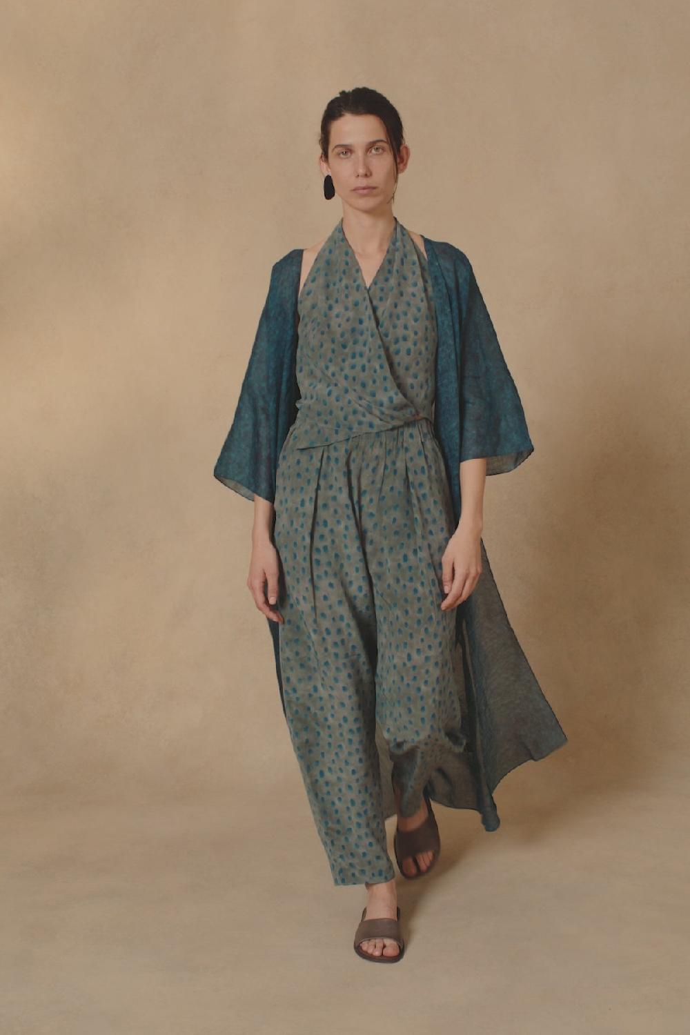 Cortana Lou Pantalon En Seda Ciro Print