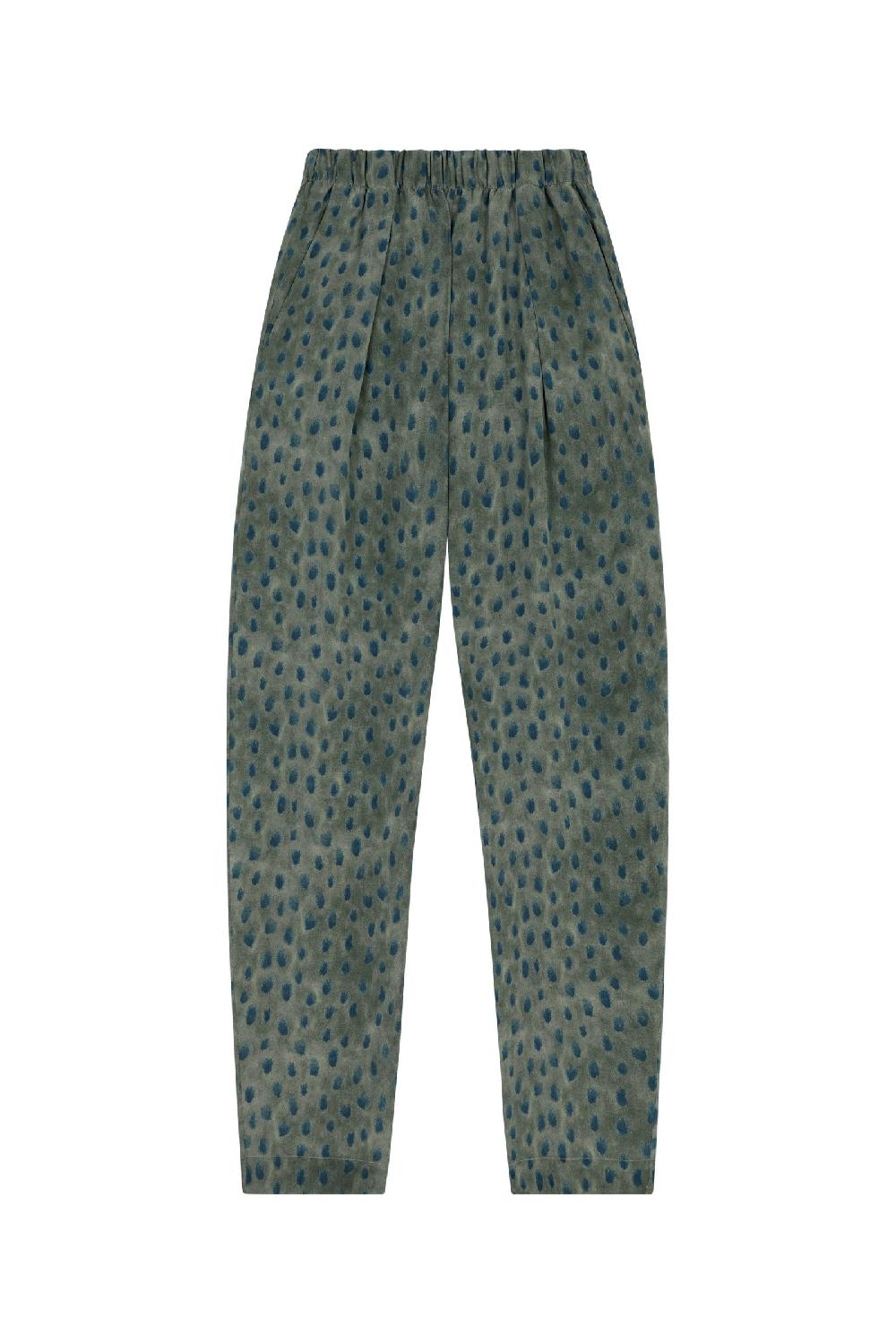 Cortana Lou Pantalon En Seda Ciro Print