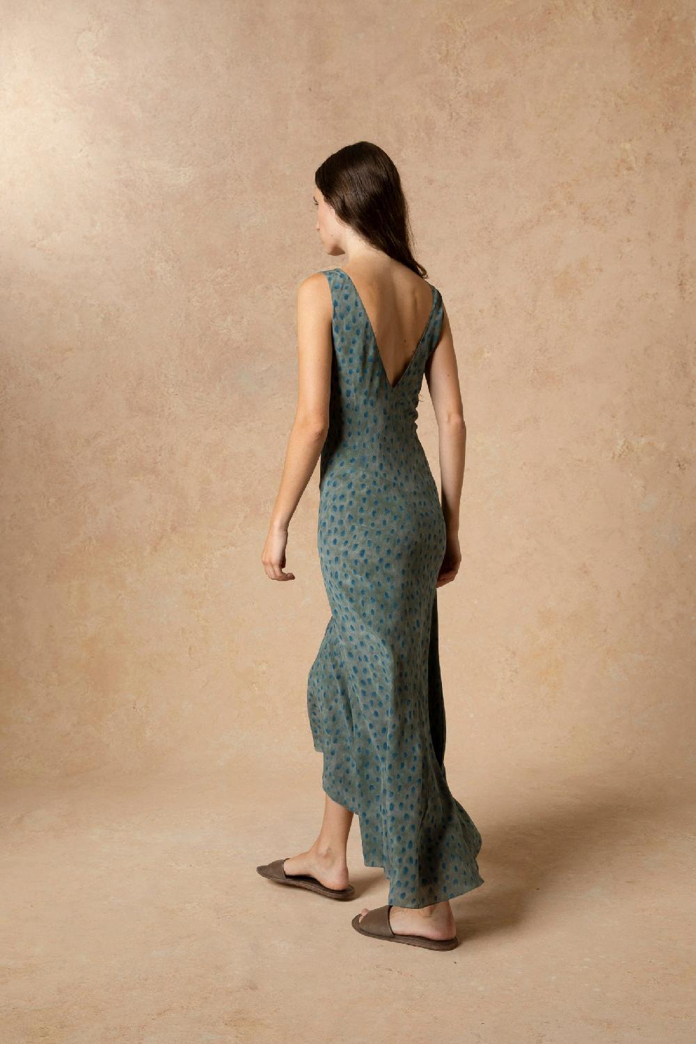 Cortana Lou Vestido En Seda Ciro Print