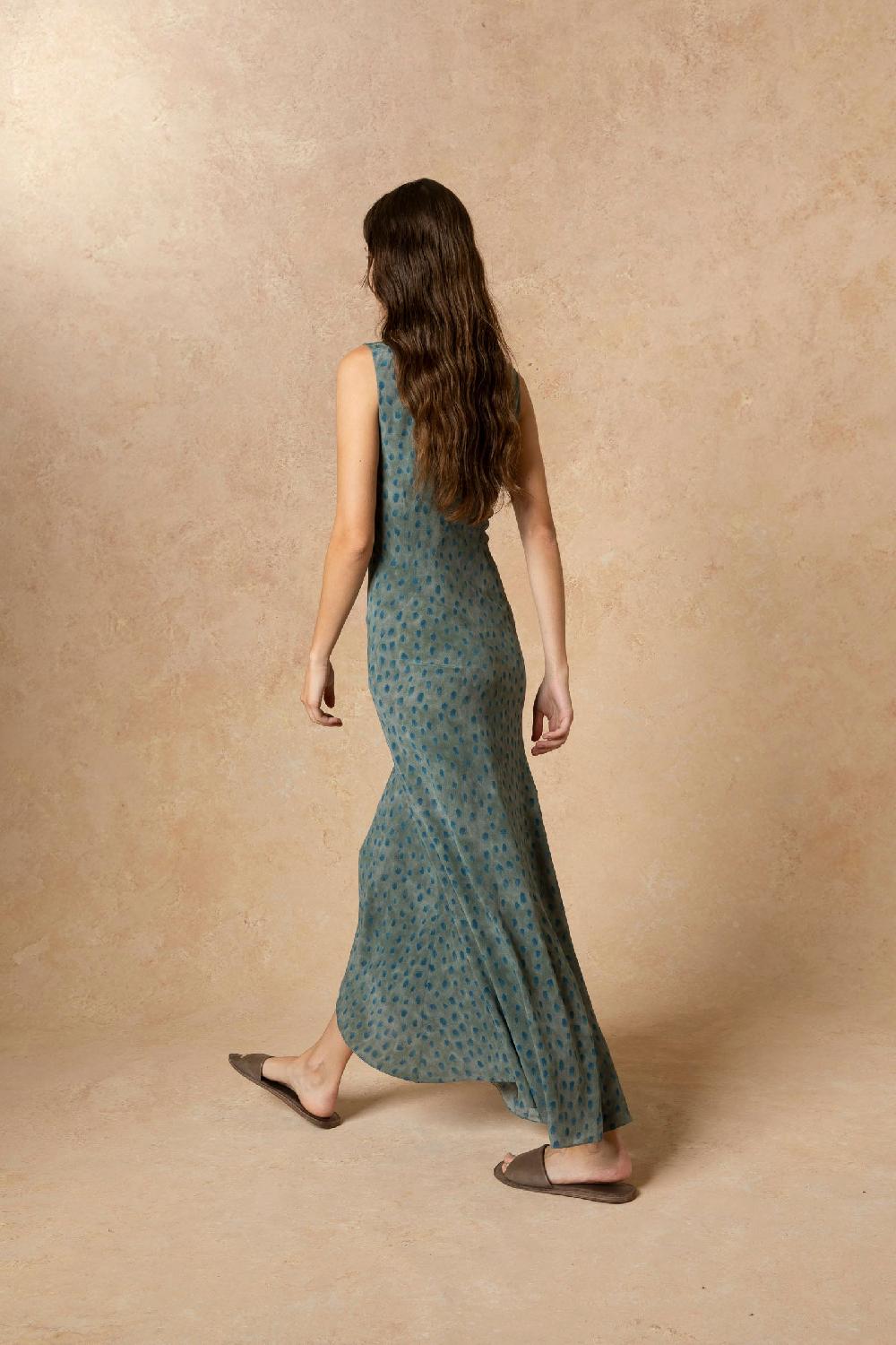 Cortana Lou Vestido En Seda Ciro Print