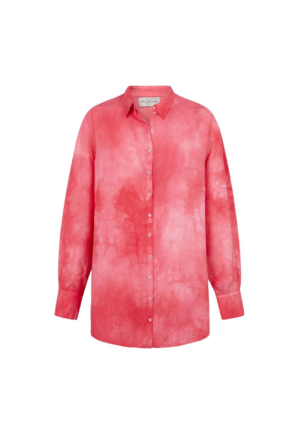 Cortana Lupita camisa en seda pink maltinto