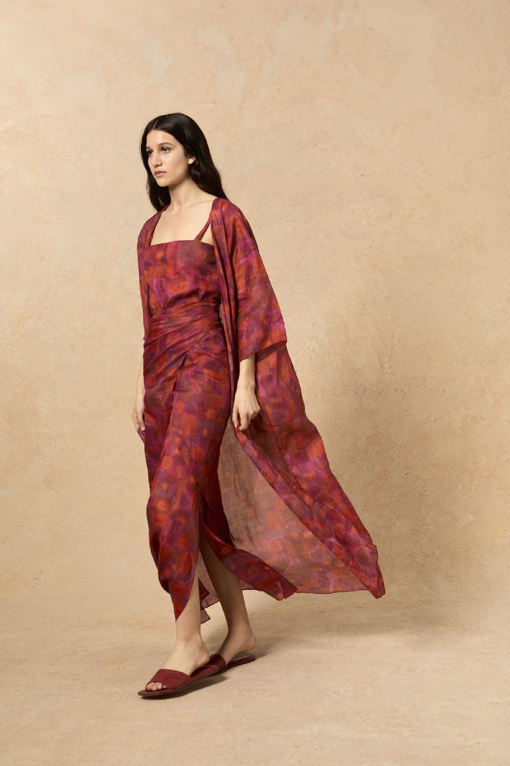 Cortana Lyn Vestido En Ramio Indira Print