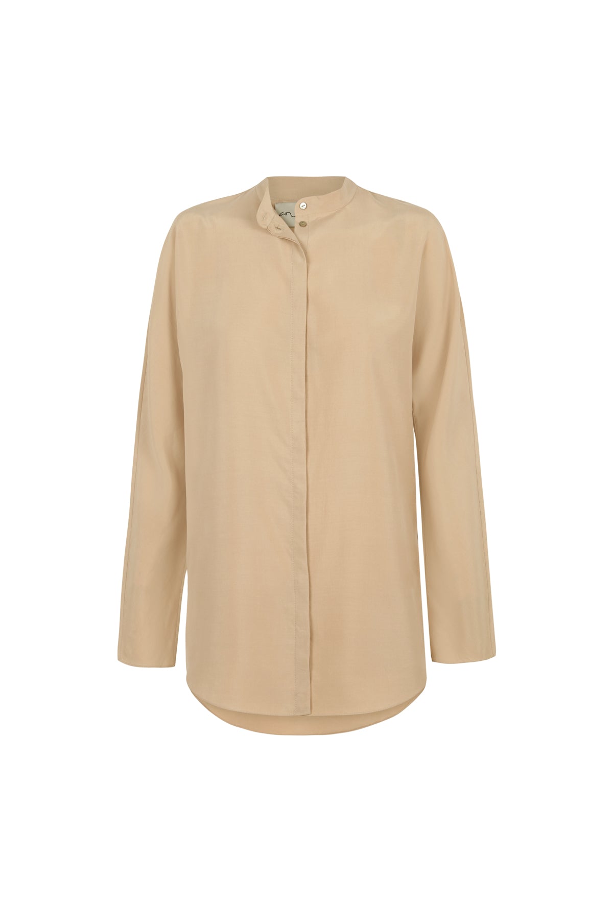 Cortana Macho Camisa En Seda Arena Rosa