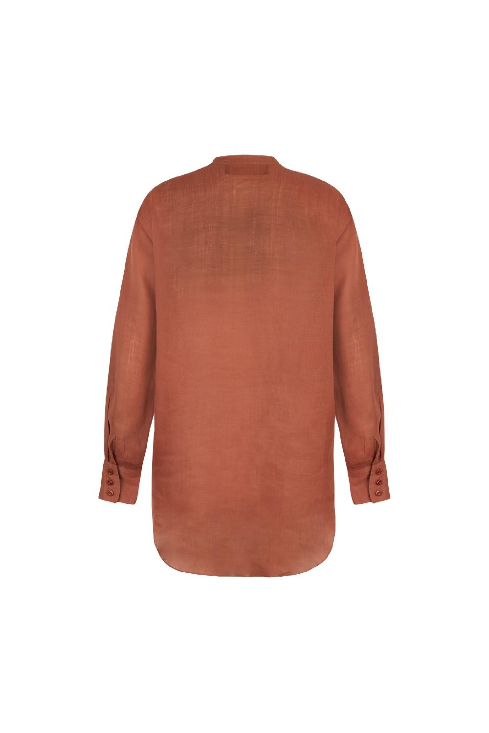 Cortana Marco Camisa En Ramio Rojo