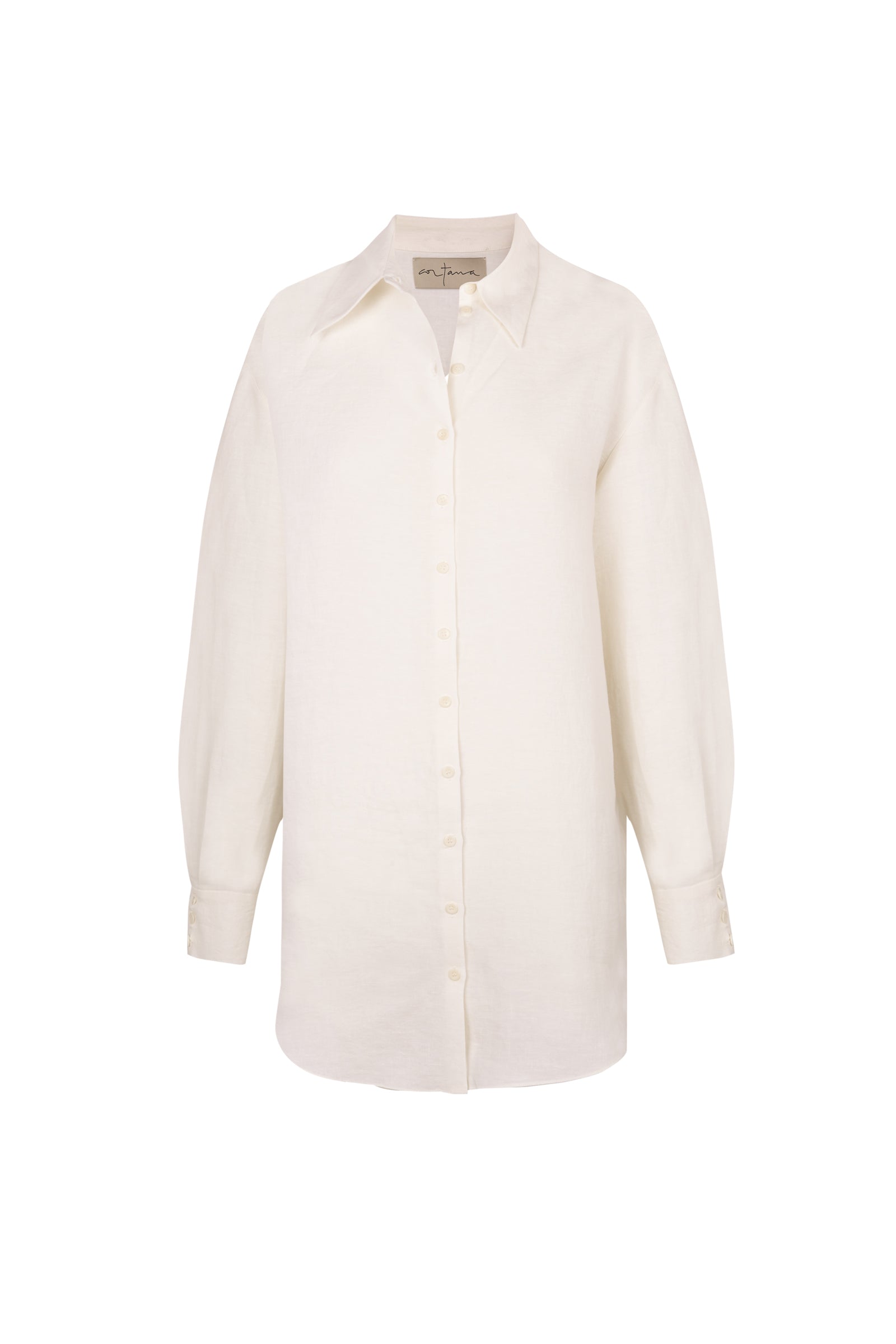 Cortana Marlo camisa en lino crudo