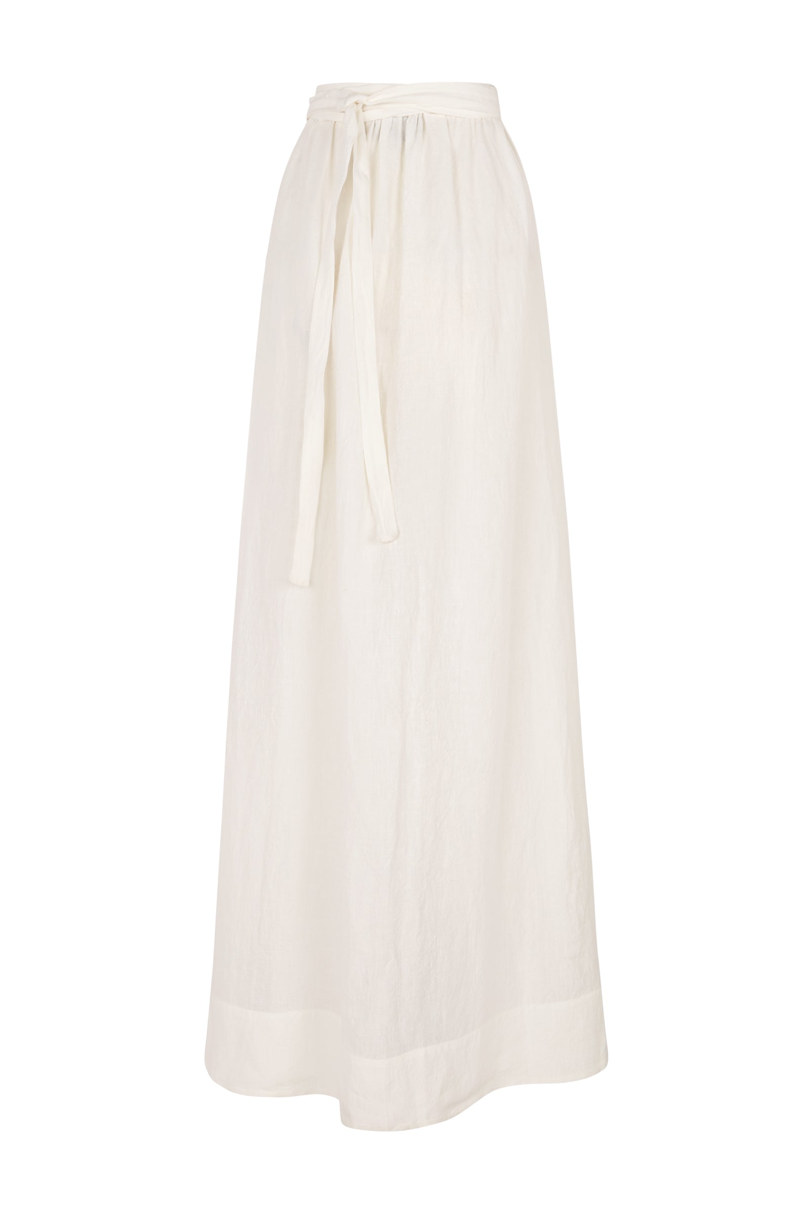Cortana Marlo falda larga en lino crudo