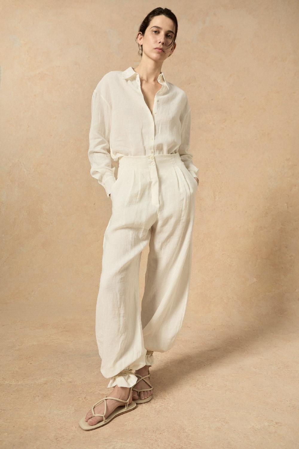 Cortana Marlo Pantalon En Lino Crudo