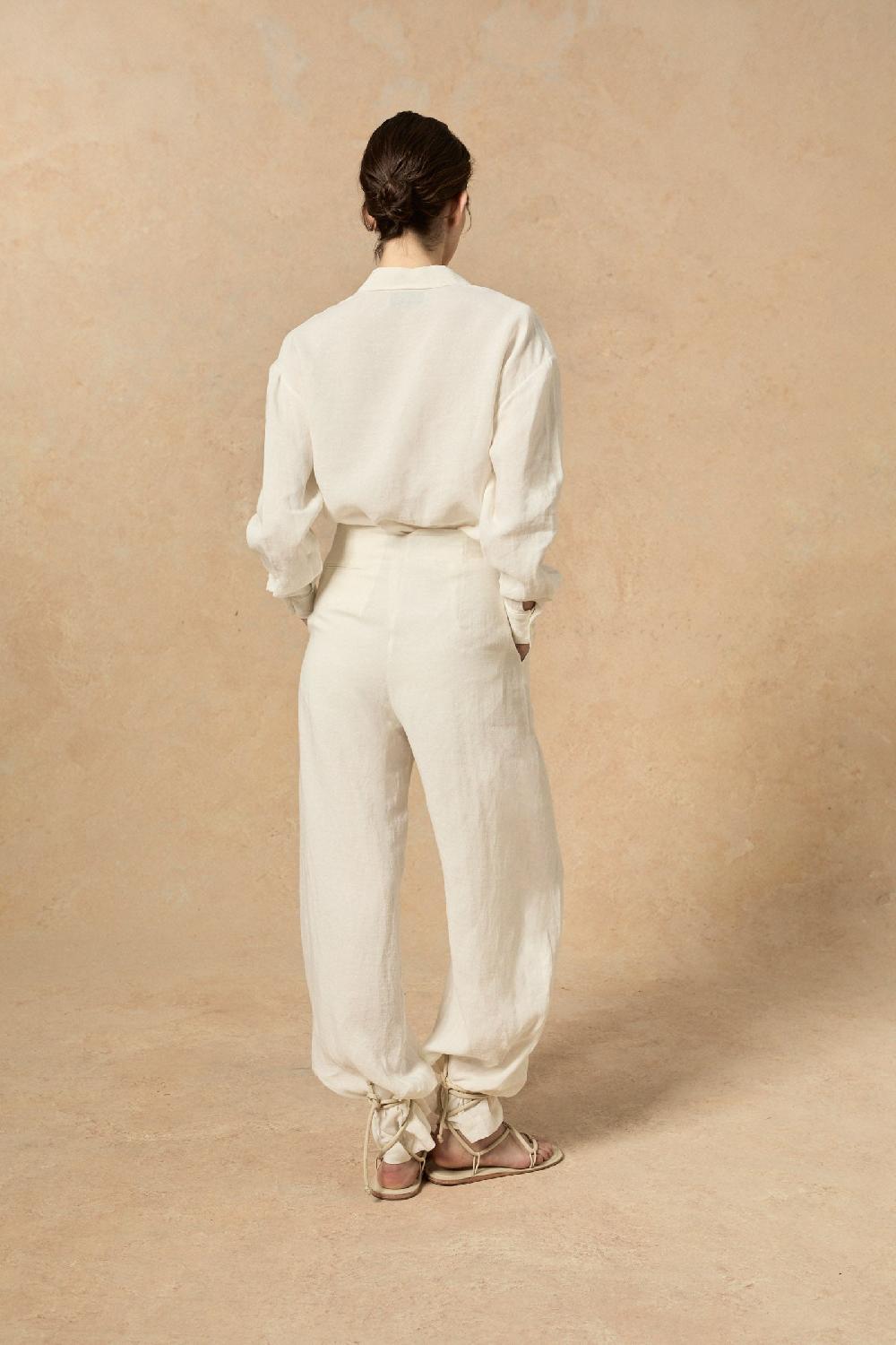 Cortana Marlo Pantalon En Lino Crudo