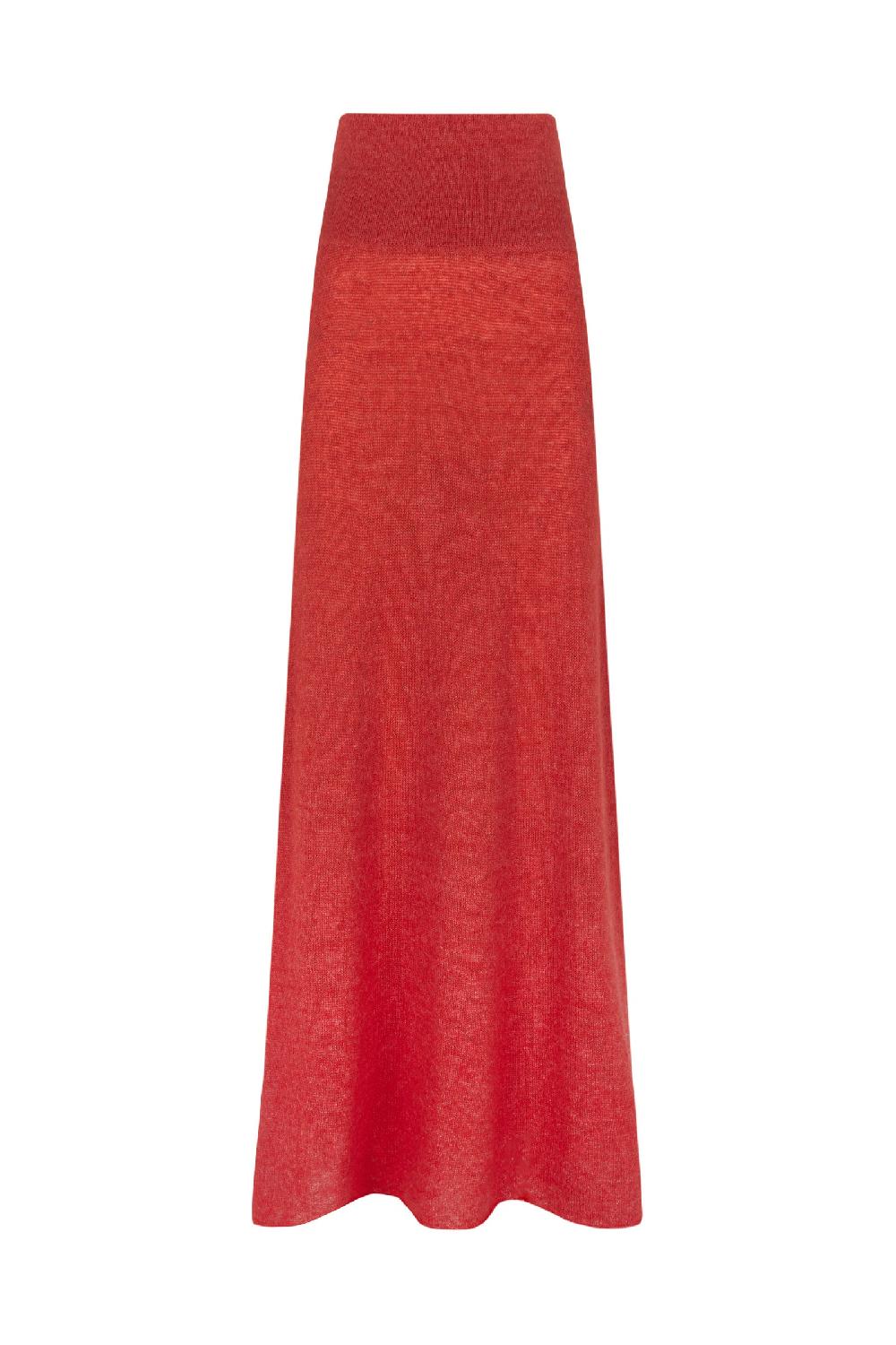 Cortana Marlon falda larga de punto rojo