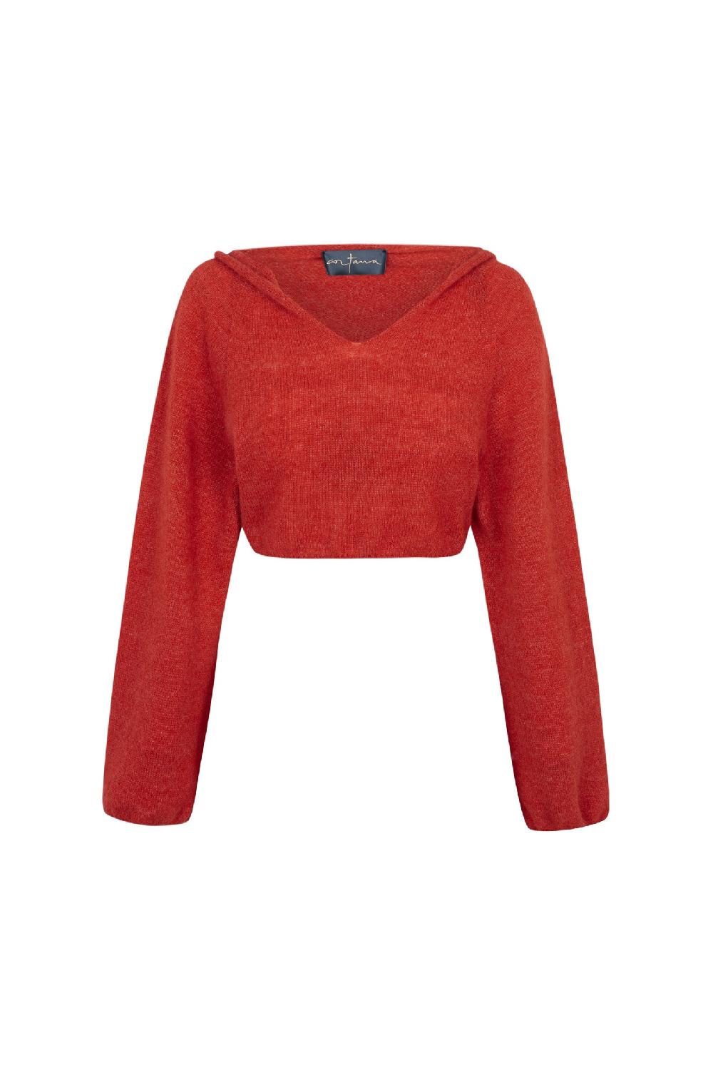 Cortana Marlon hoodie de punto rojo