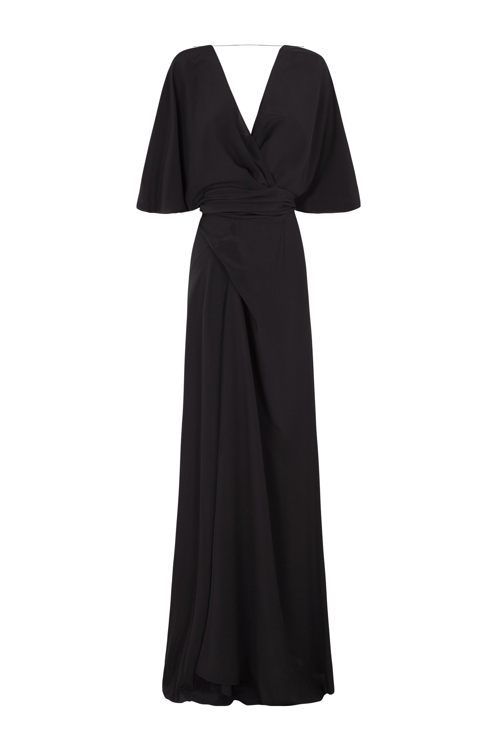 Cortana Martina vestido de seda negro