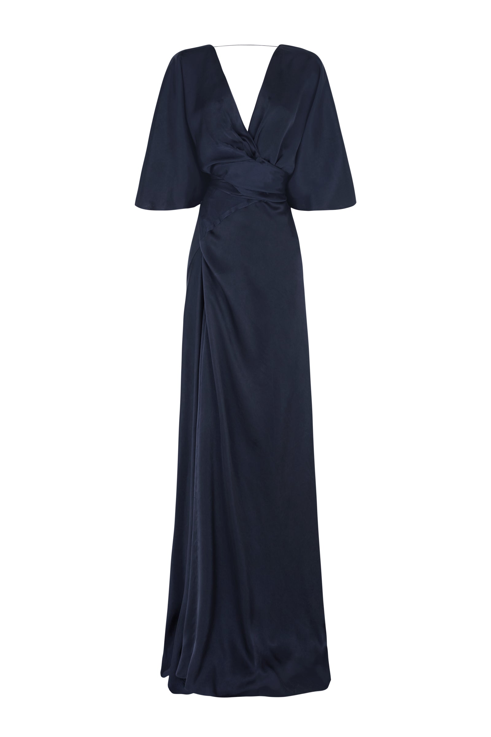 Cortana Martina vestido en cupro blue nero
