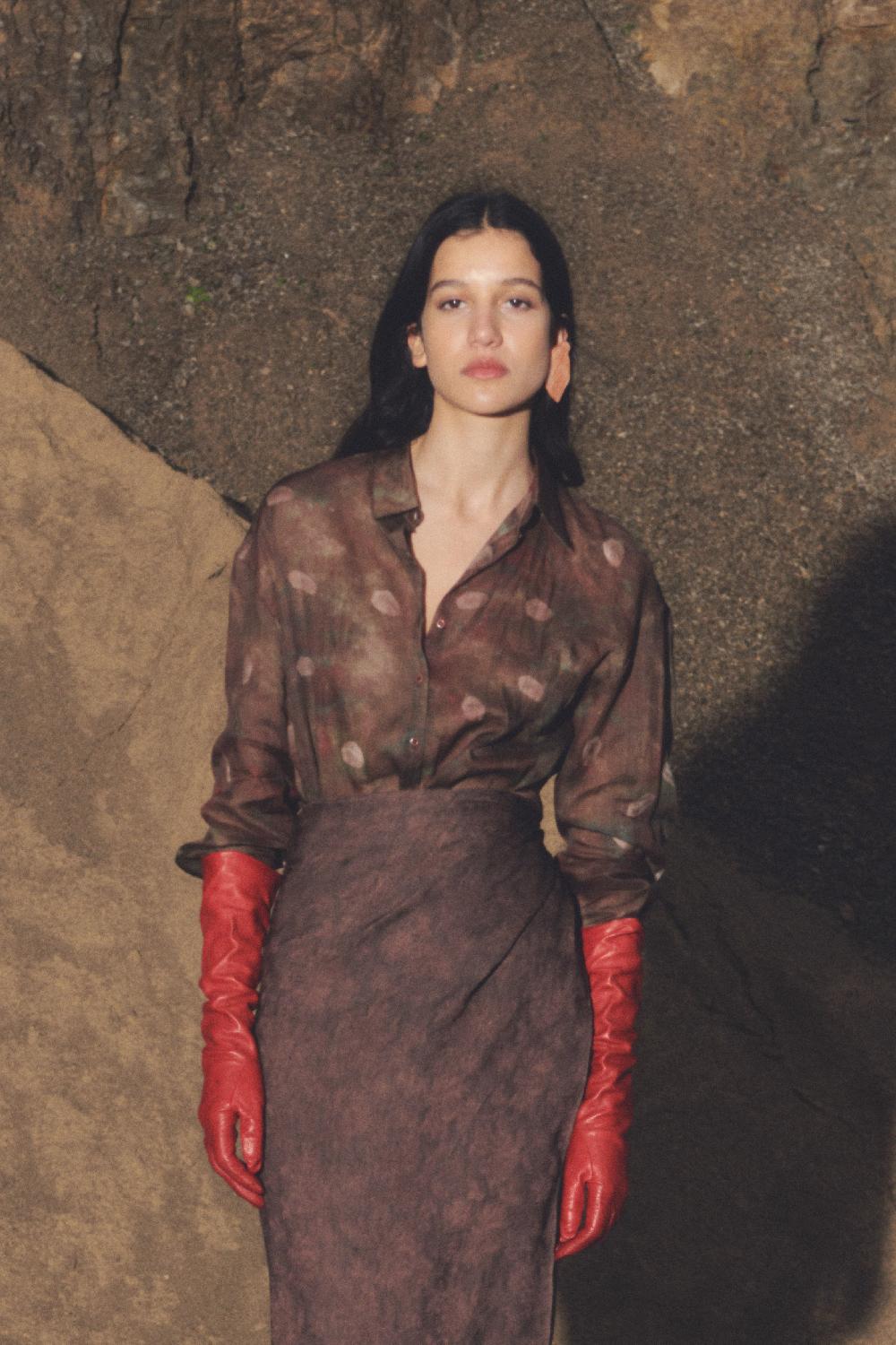 Cortana Mathew Camisa En Ramio Aran Print