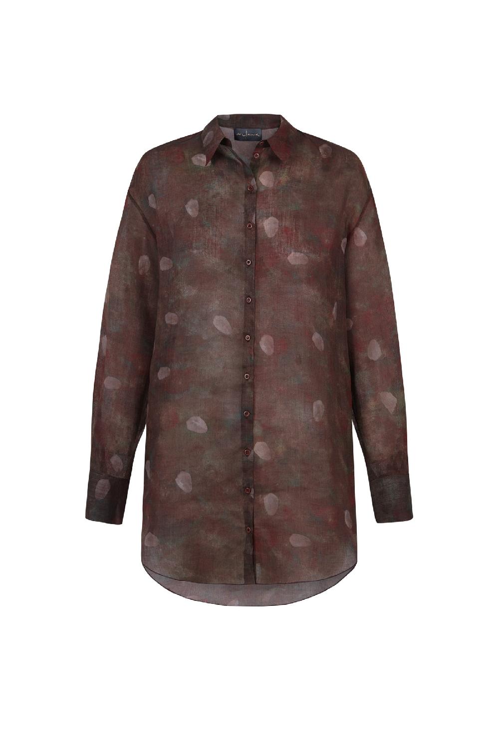 Cortana Mathew camisa en ramio aran print