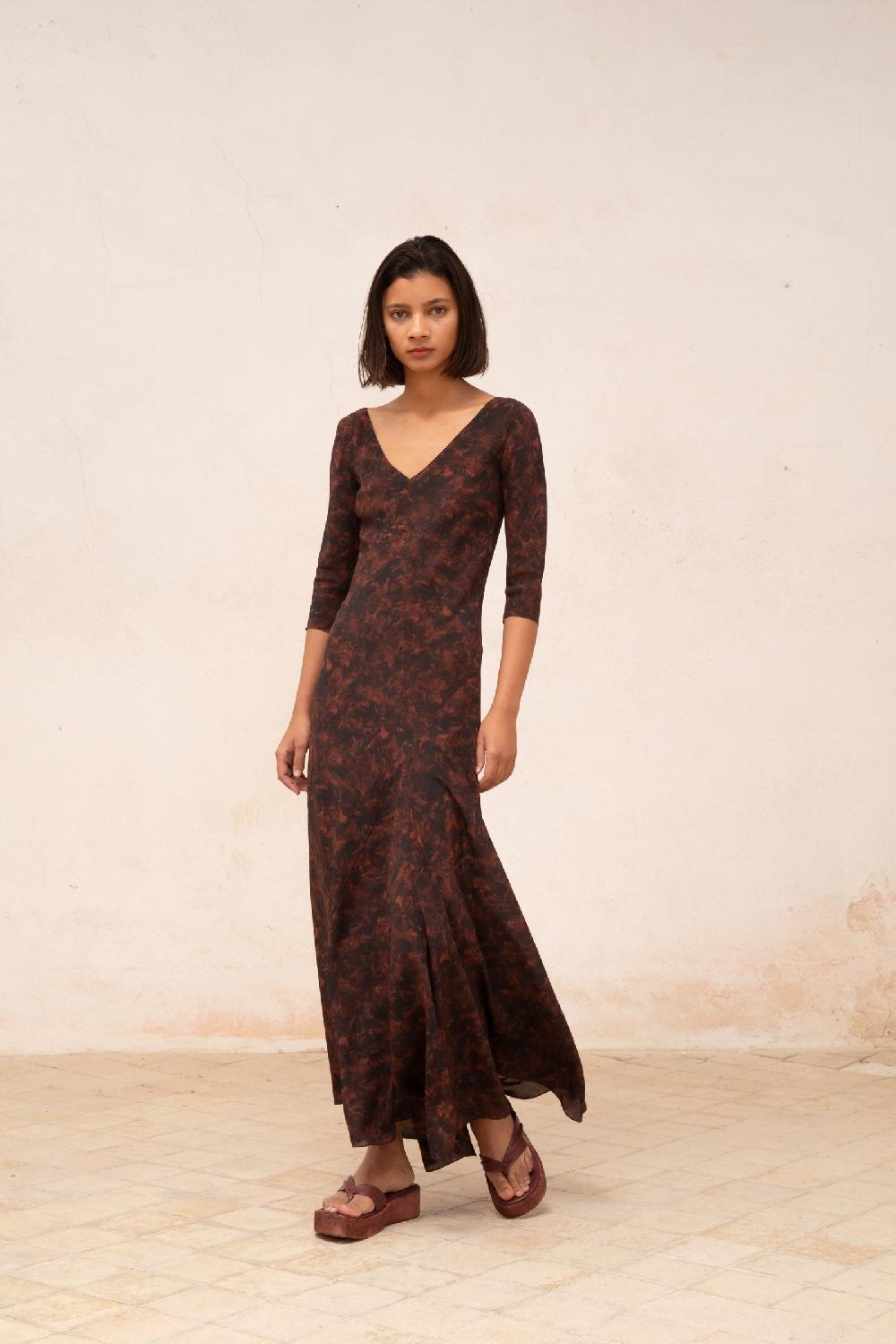 Cortana Mathilda Vestido De Seda Mata Print