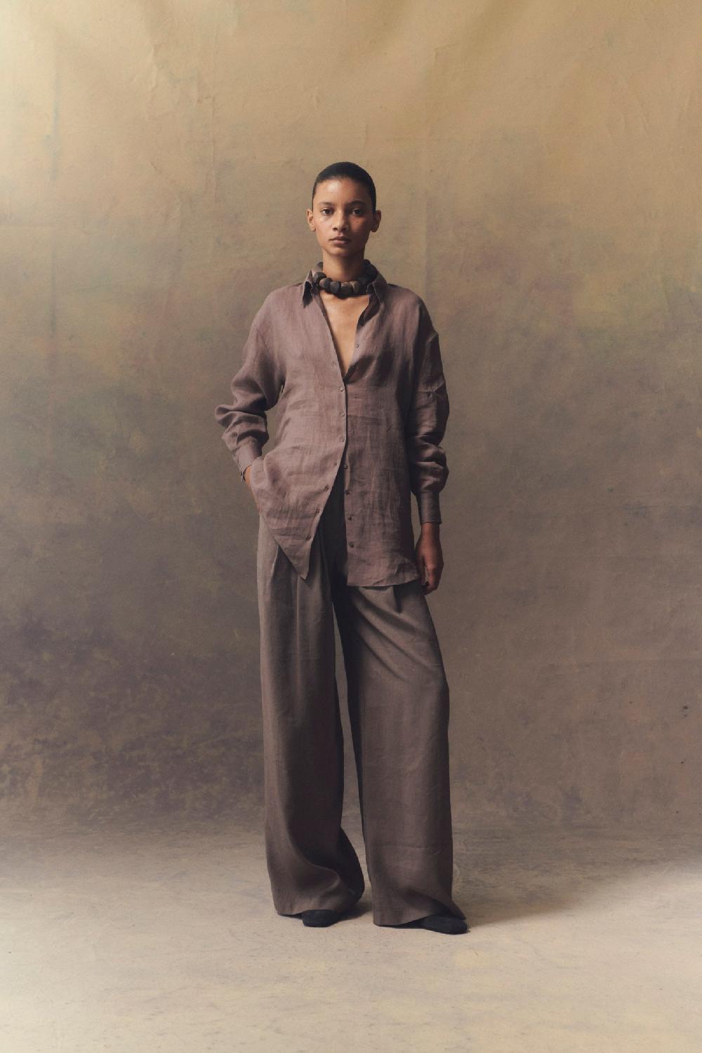 Cortana Matz Camisa En Ramio Lavanda