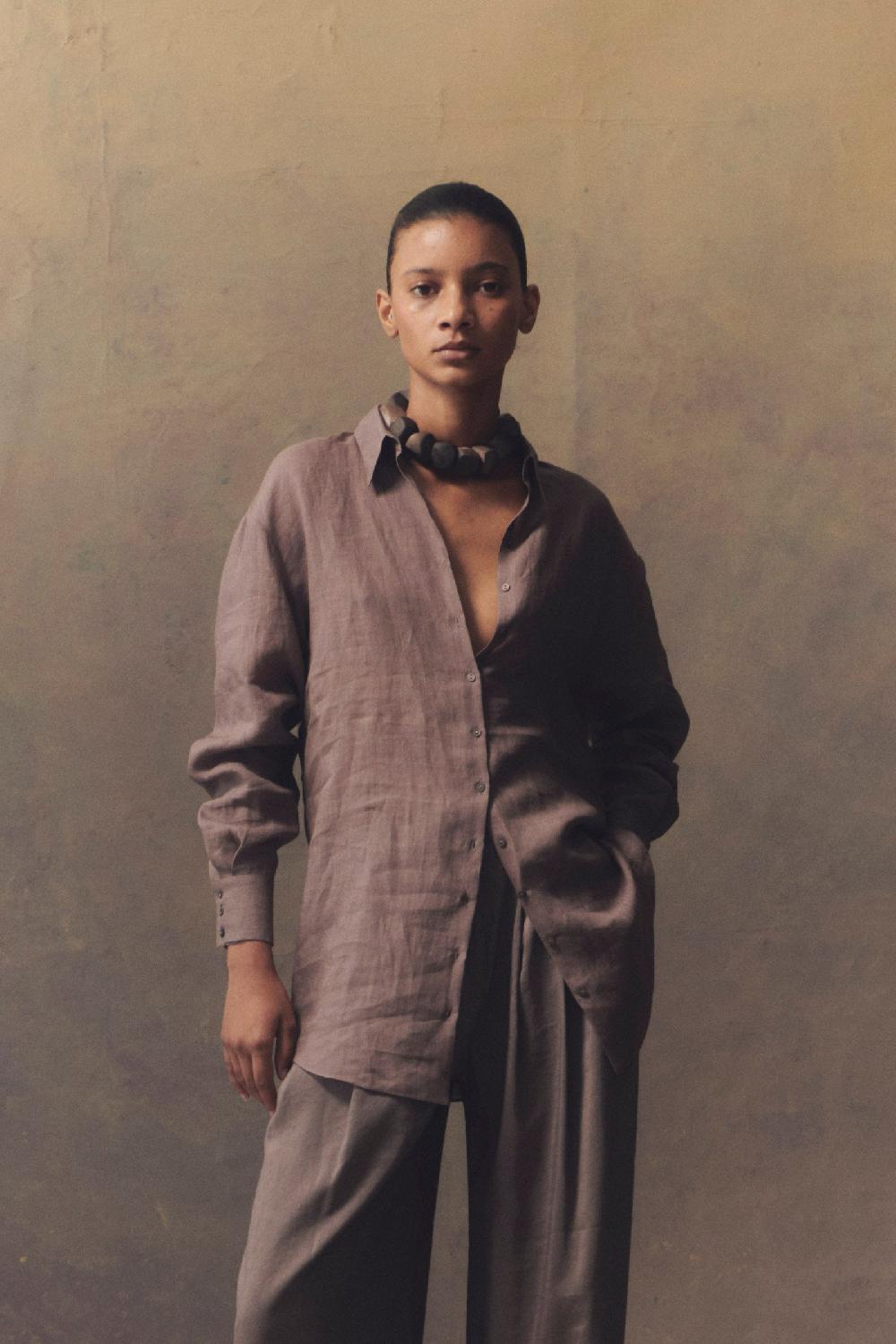 Cortana Matz Camisa En Ramio Lavanda