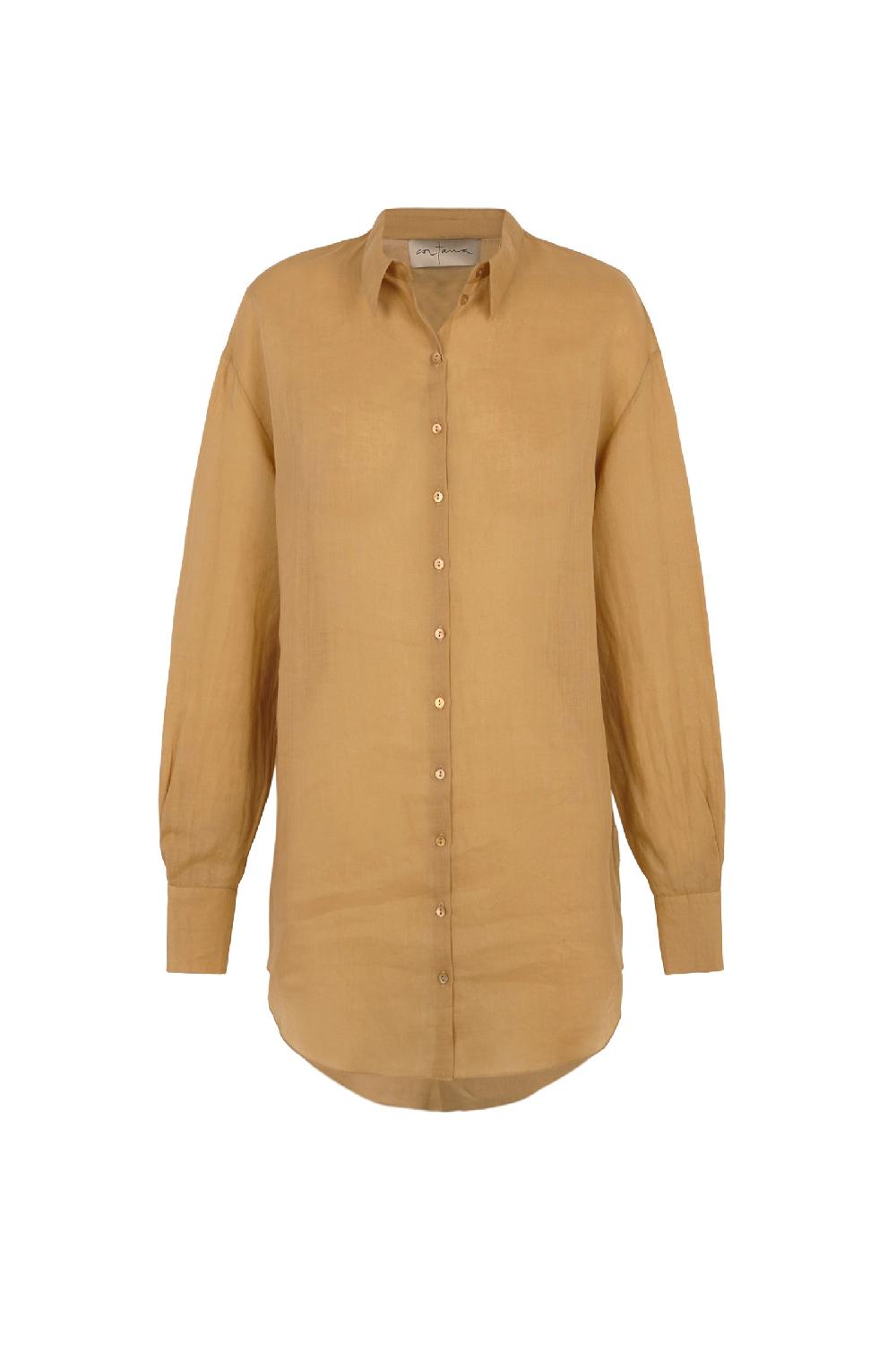 Cortana Matz camisa en ramio melocotón