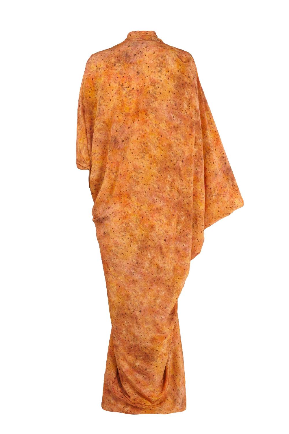 Cortana Mayu Vestido En Seda Sora Print