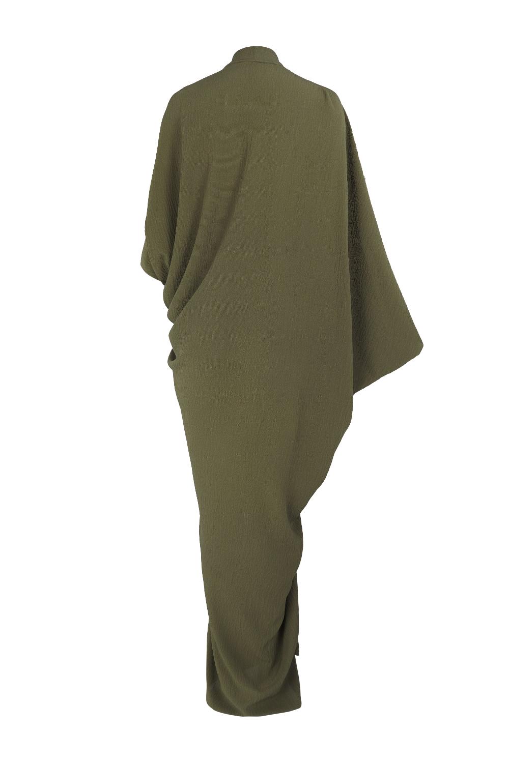 Cortana Mayu Vestido En Seda Verde