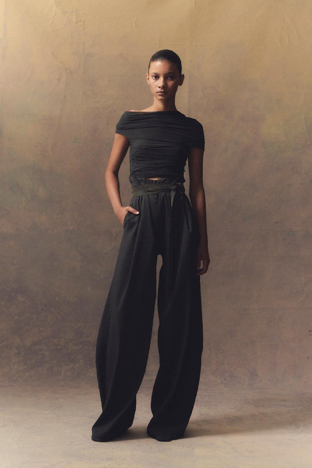 Cortana Mira Pantalon De Talle Alto Cacao