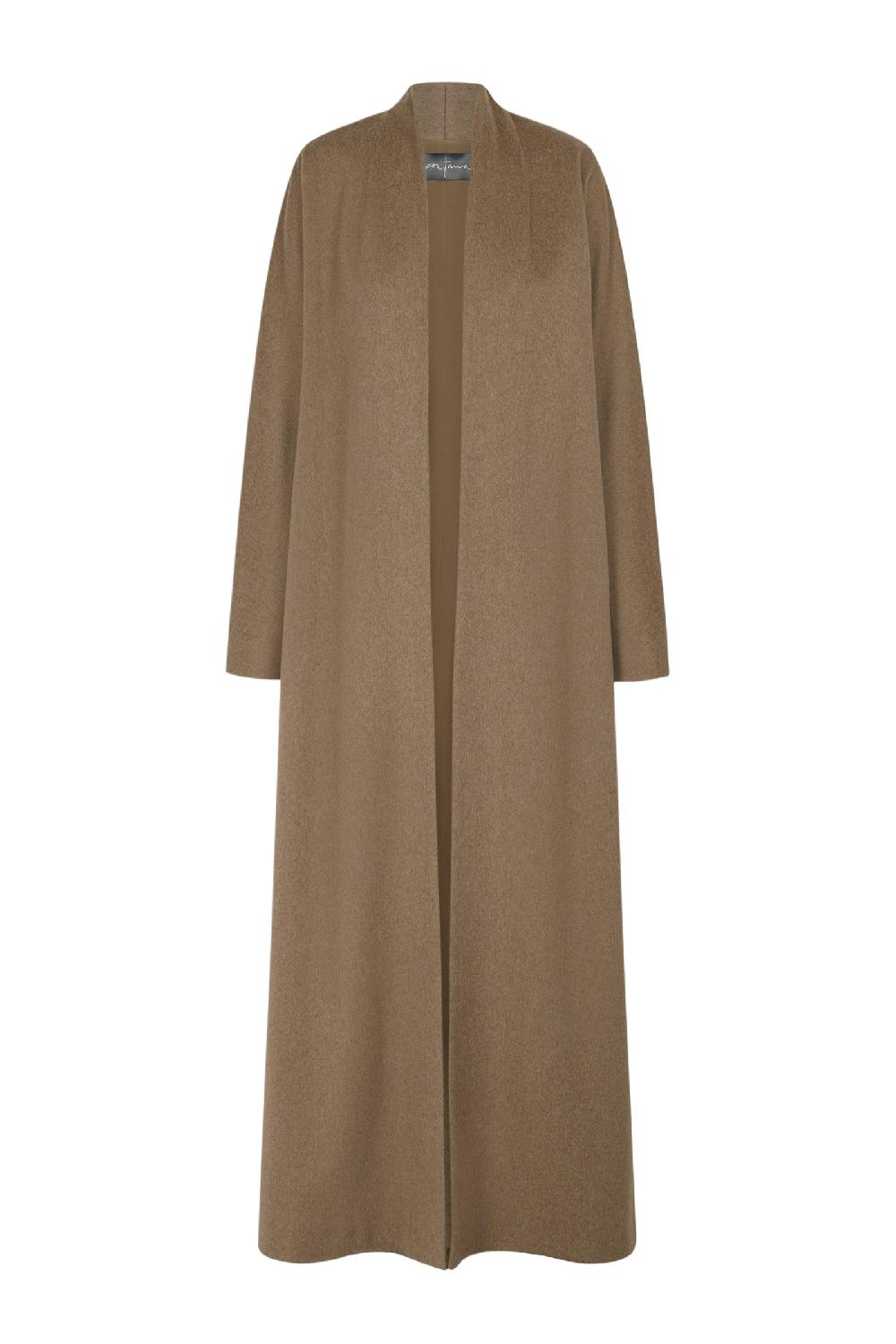 Cortana Misia abrigo en lana virgen avellana