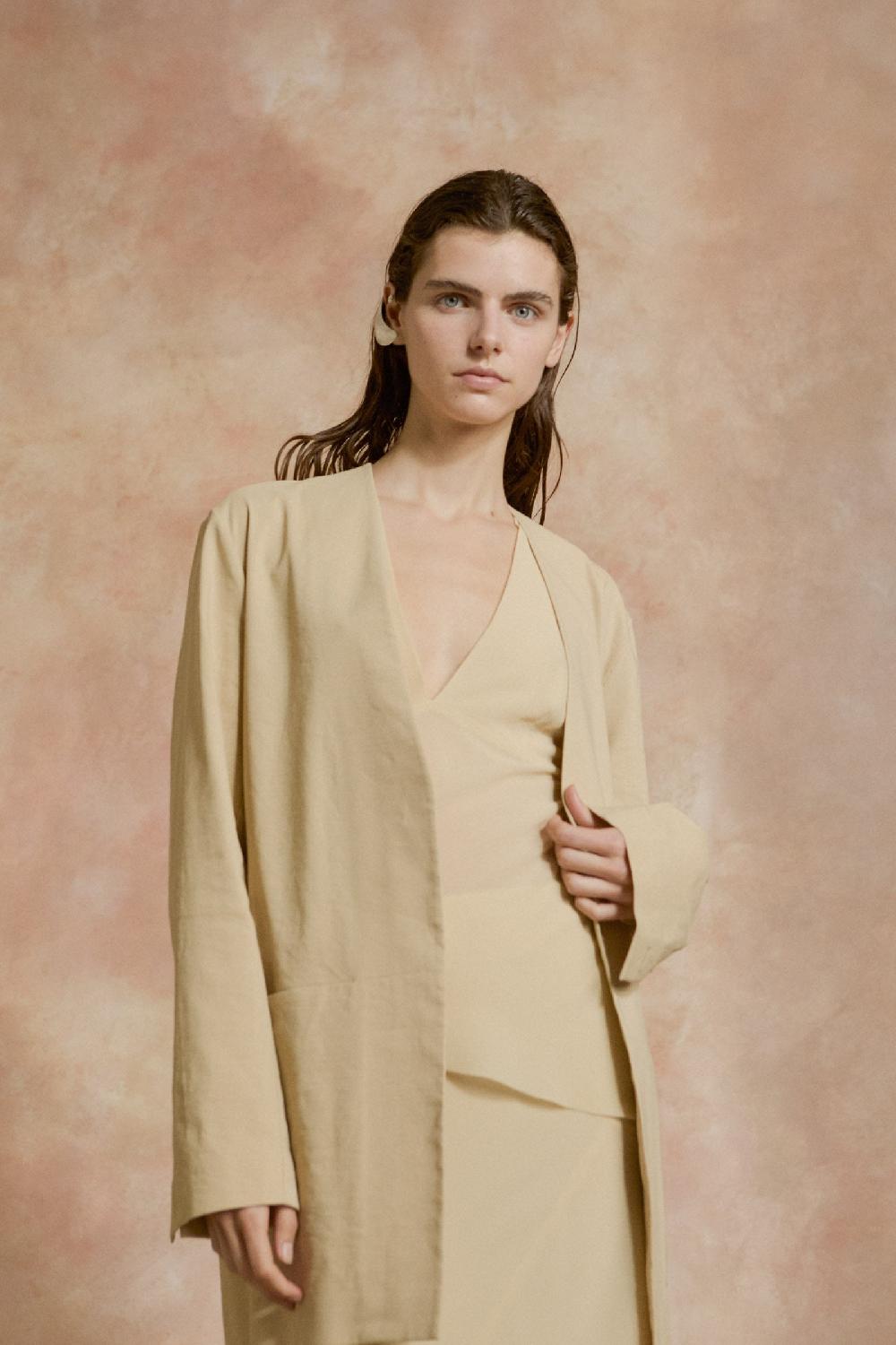 Cortana Mite Chaqueta Oversize Beige