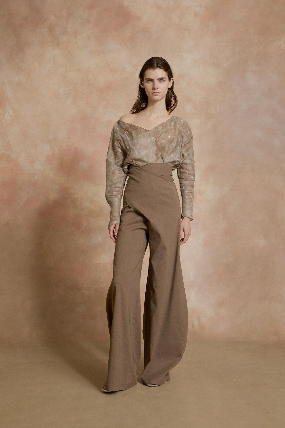 Cortana Mite Pantalon Envolvente Cacao