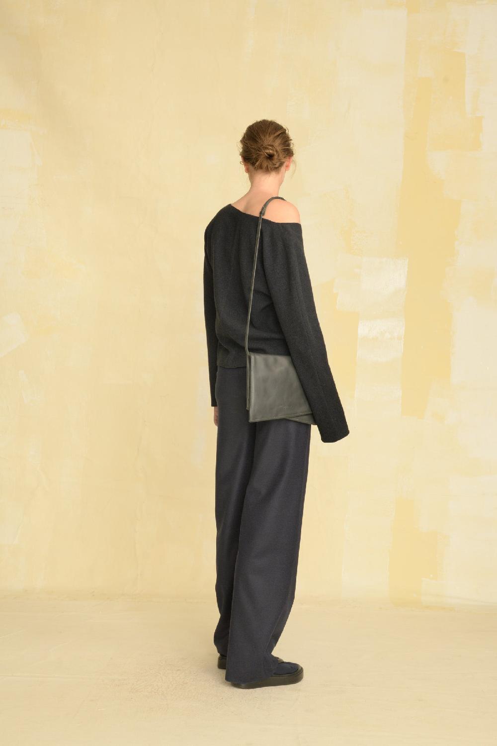 Cortana Modular Bolso En Cuero Negro