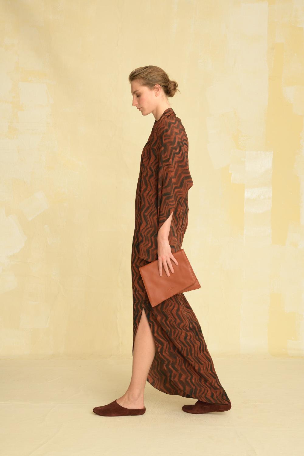 Cortana Modular Bolso En Cuero Teja