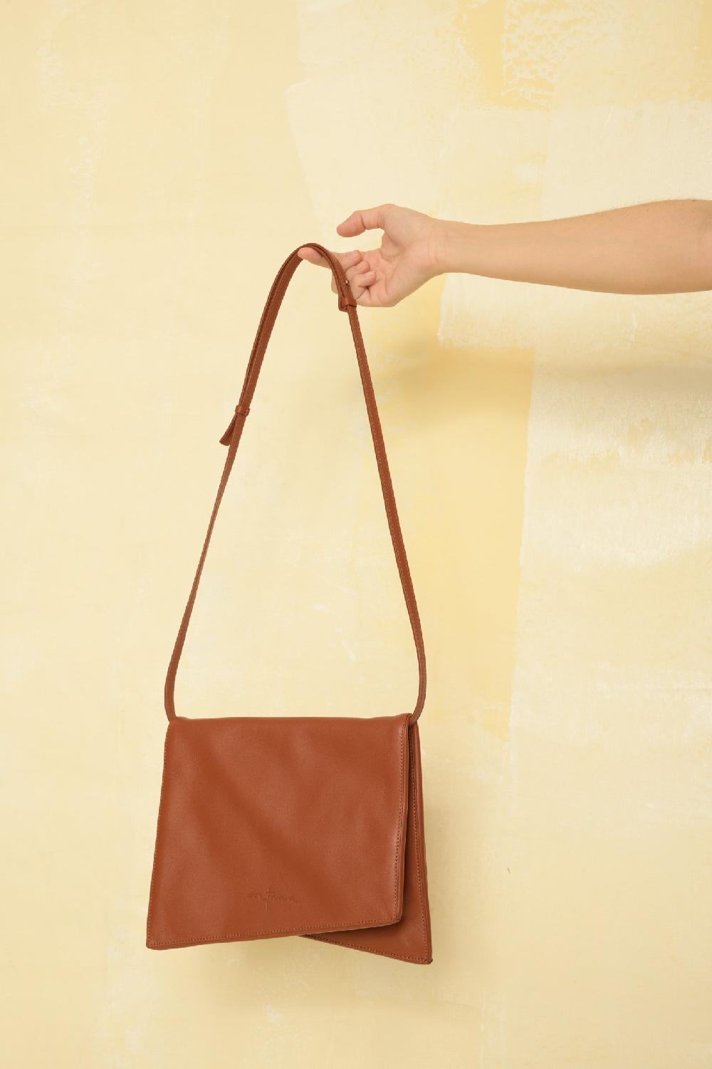 Cortana Modular Bolso En Cuero Teja