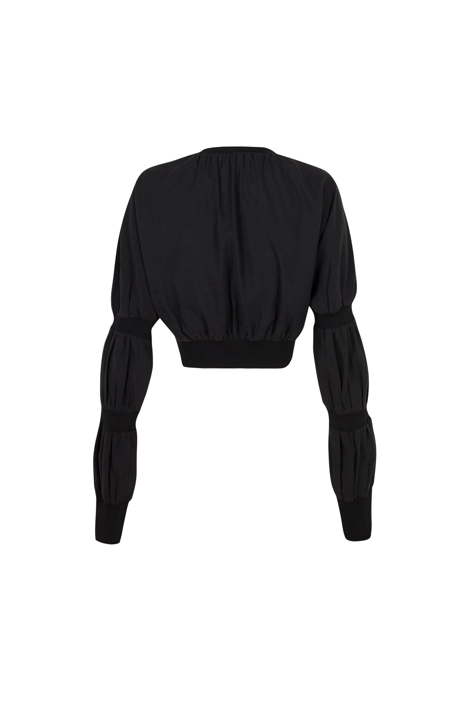 Cortana Morgan Crop Top En Lino Y Seda Gris Humo