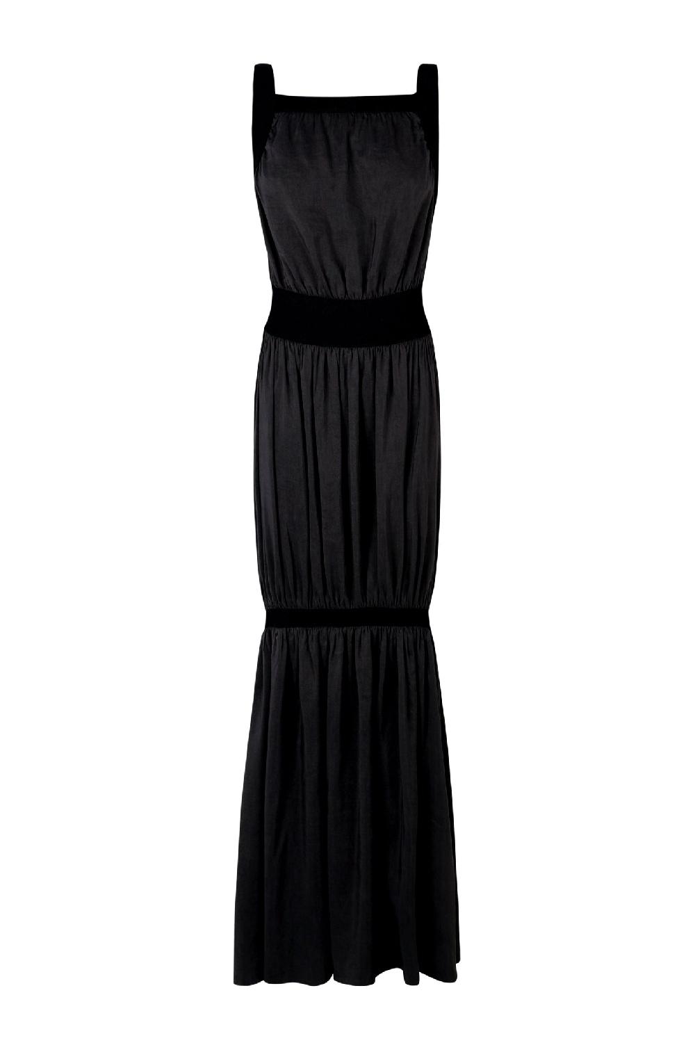 Cortana Morgana vestido de tirantes gris humo