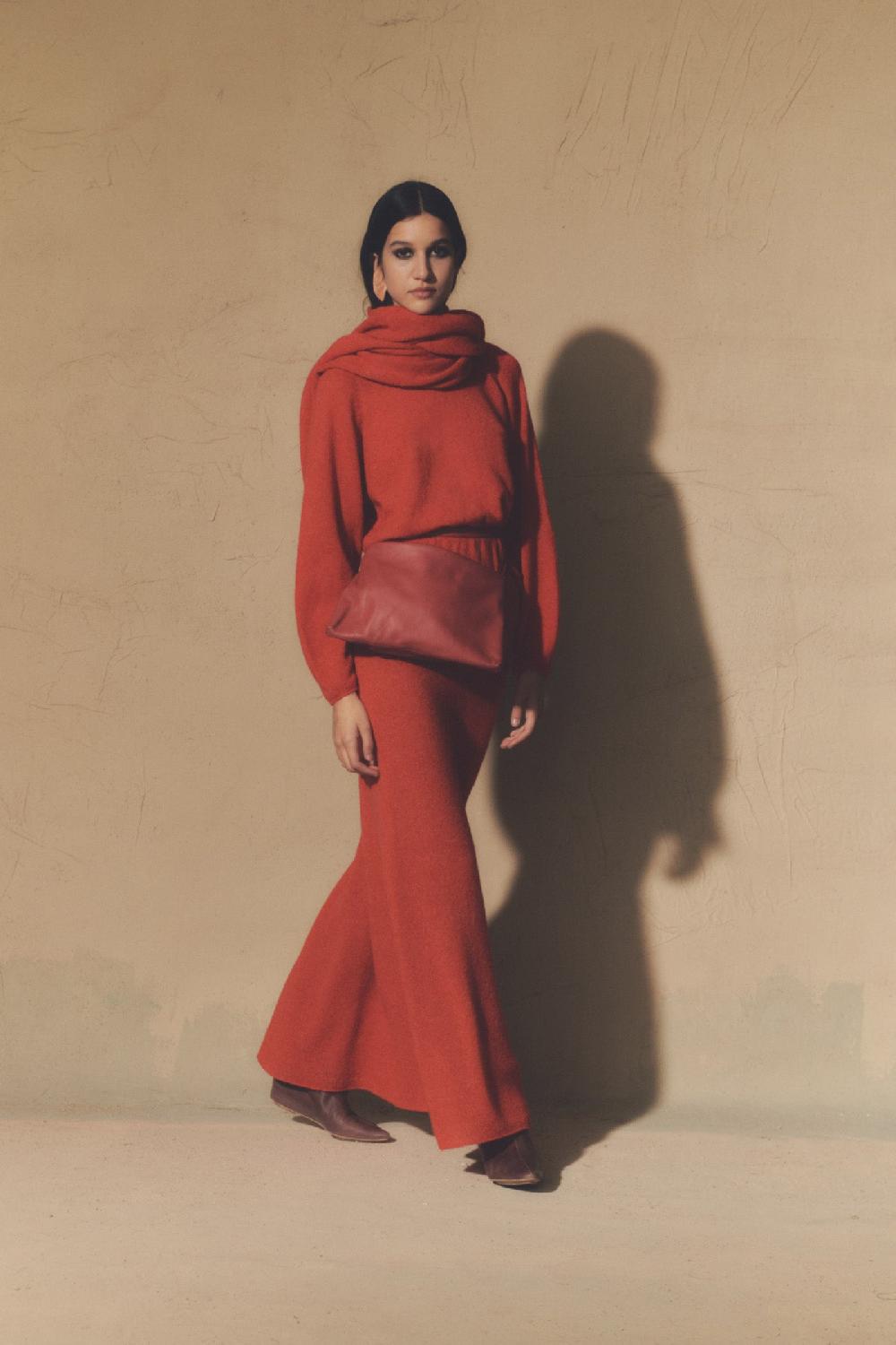 Cortana Myla Bolso Bandolera En Cuero Rojo