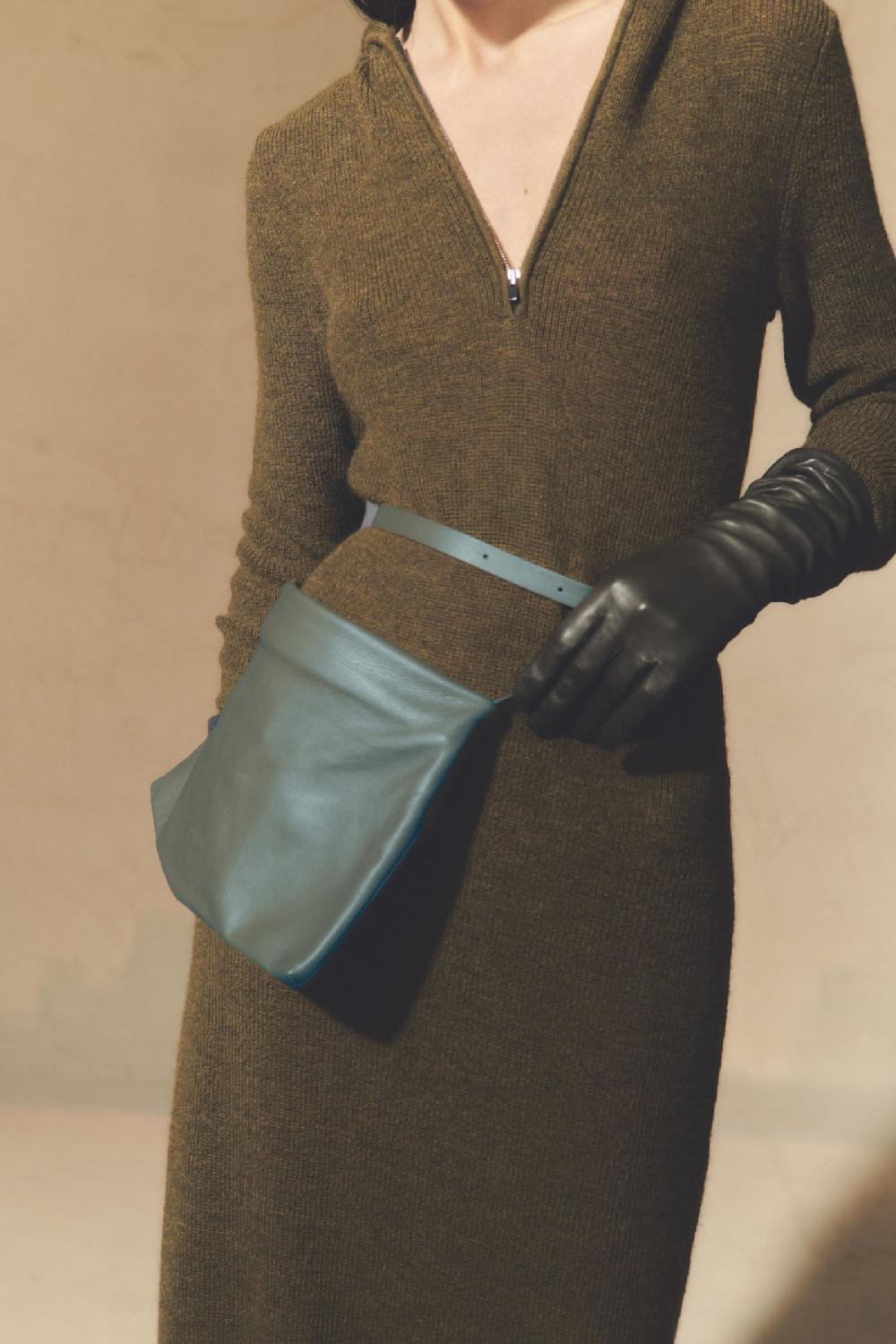 Cortana Myla Bolso Bandolera En Cuero Verde